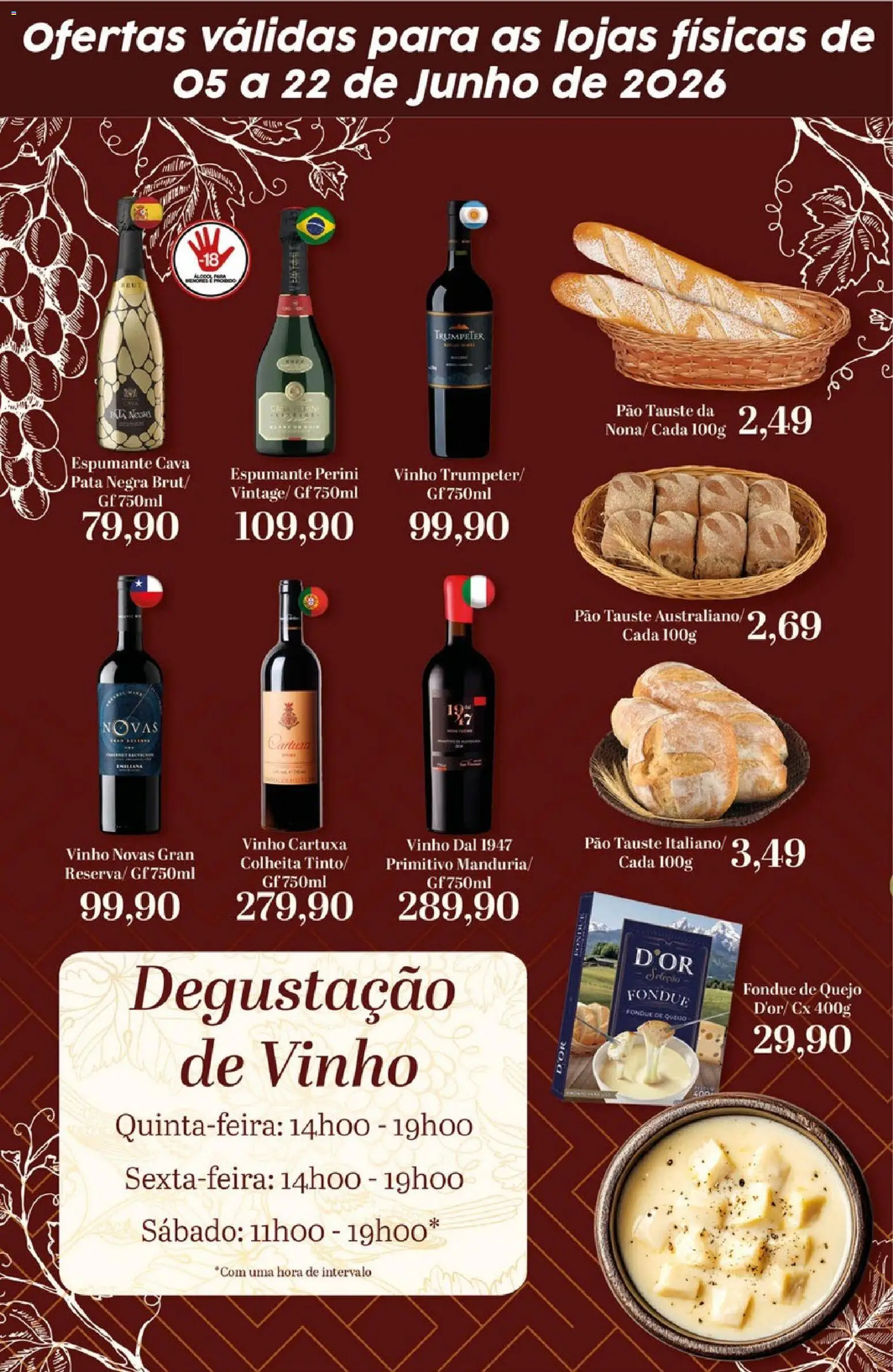 Tauste Folheto - válido de 05.06.2026 | Página: 4 | Produtos: Espumante, Pão, Vinho