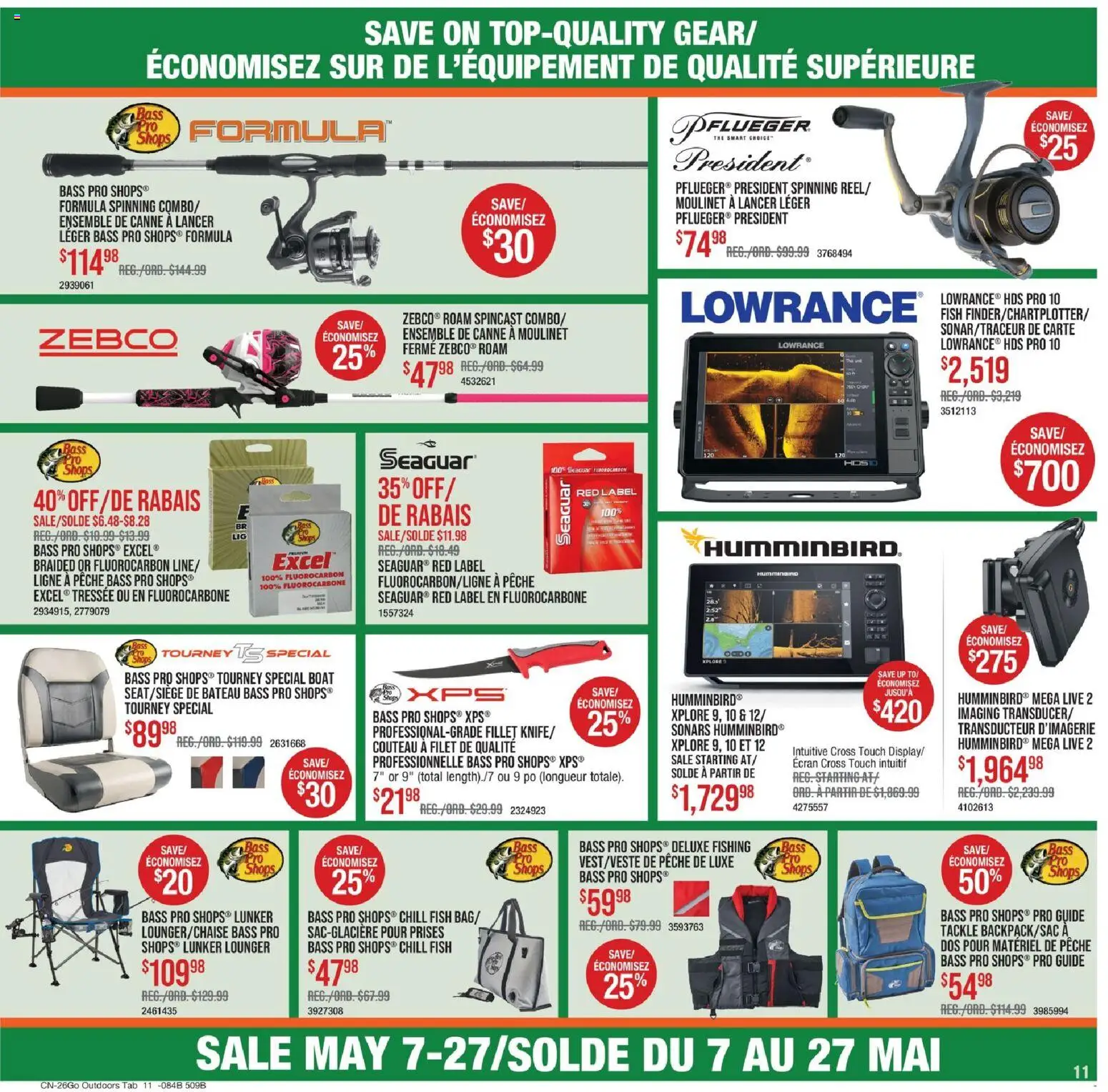 Cabelas flyer valid from 07.05.2026 | Page: 11 | Products: Fish