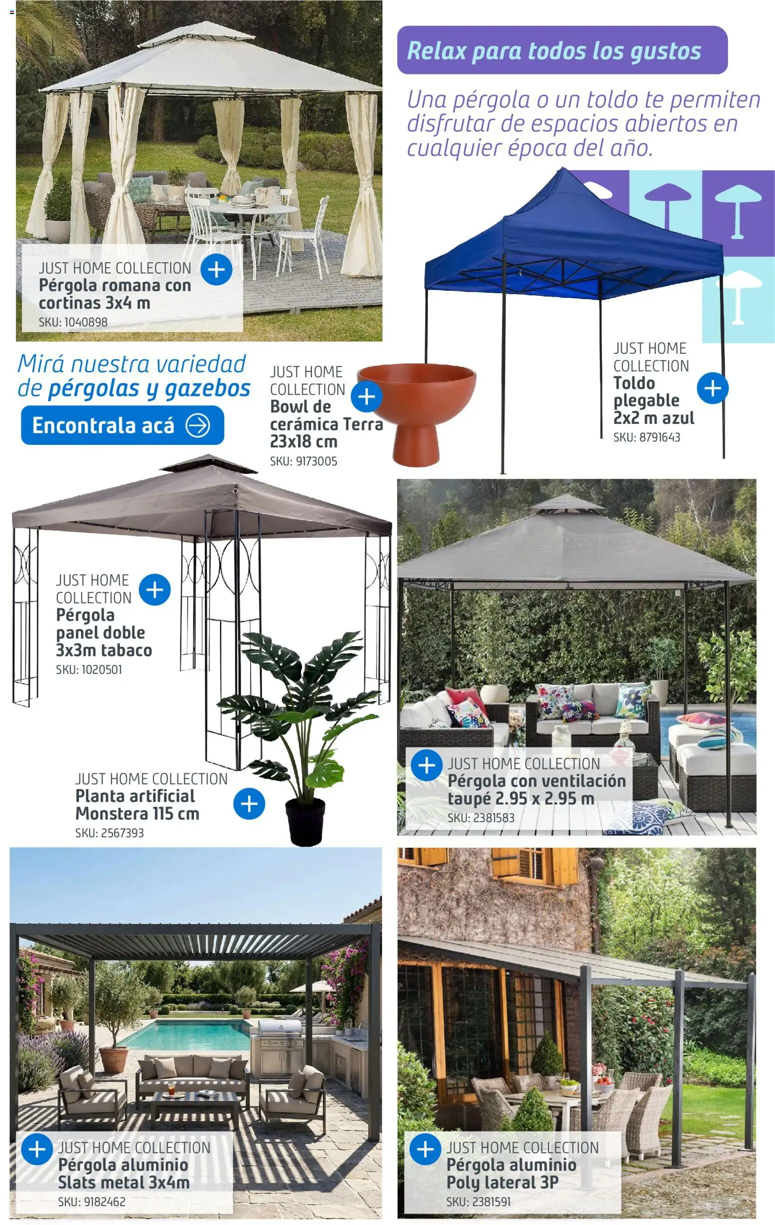 Sodimac - Catálogo Aire Libre │ válido desde el 14/09/2026 | Página: 19 | Productos: Cortinas, Pérgola, Té, Planta