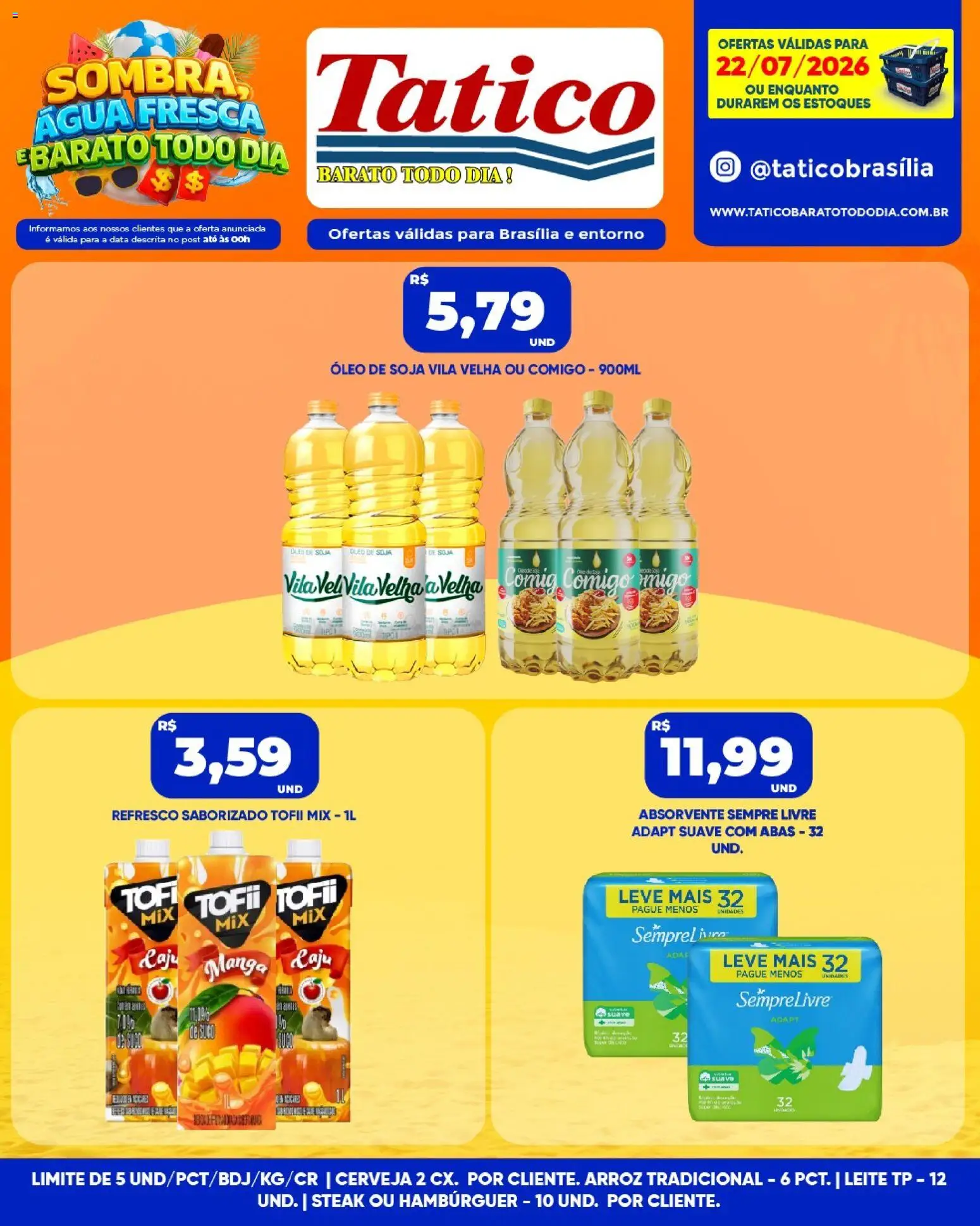 Tatico Folheto - válido de 23/07/2026 | Página: 31 | Produtos: Refresco, Leite, Cerveja, Absorvente