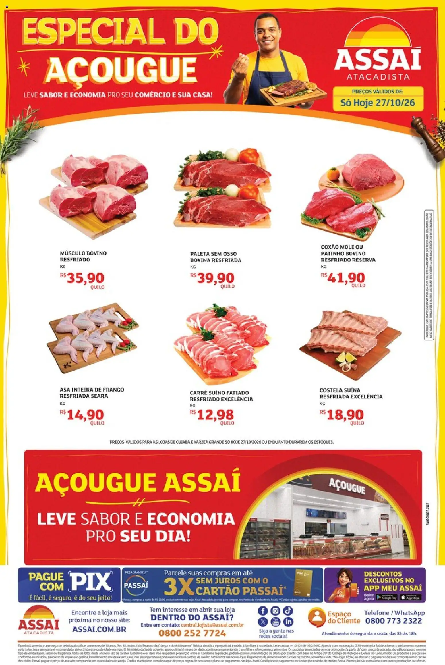 Assaí Atacadista Folheto - válido de 27/10/2026 | Página: 1