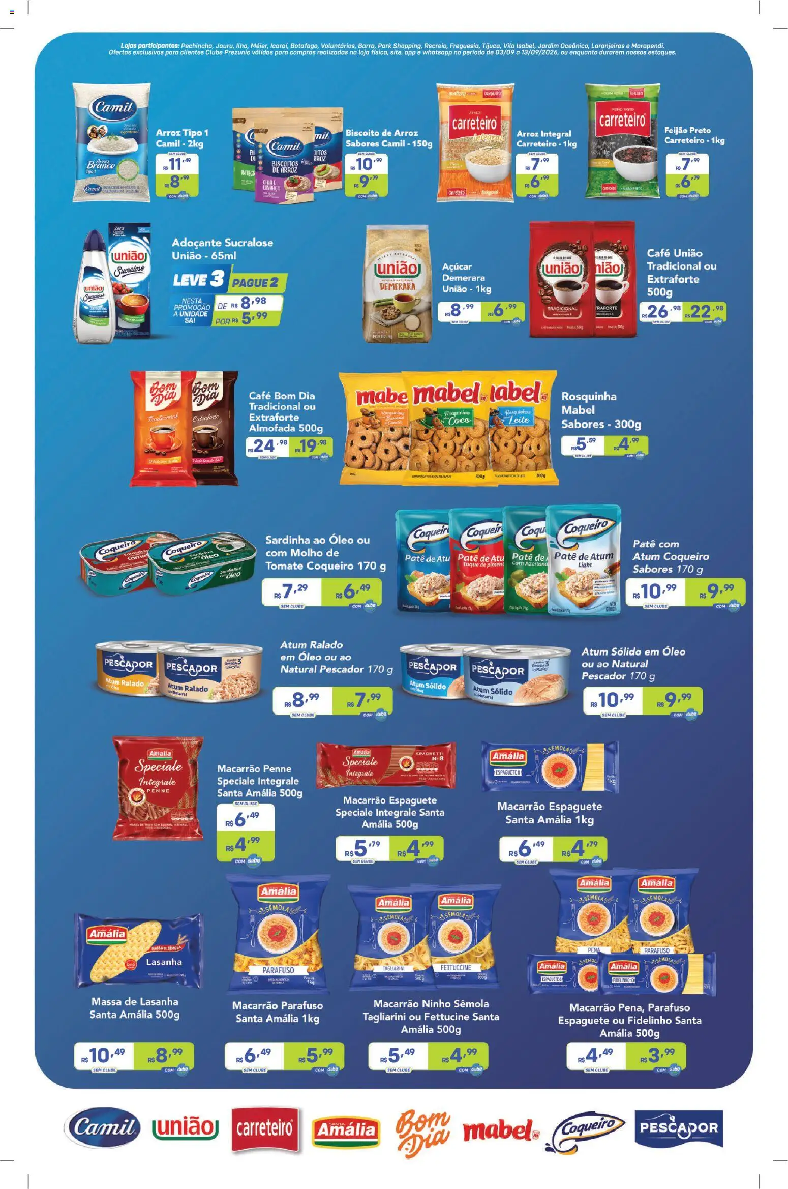 Prezunic Folheto - válido de 03/09/2026 | Página: 2 | Produtos: Arroz integral, Almofada, Cuba, Açúcar