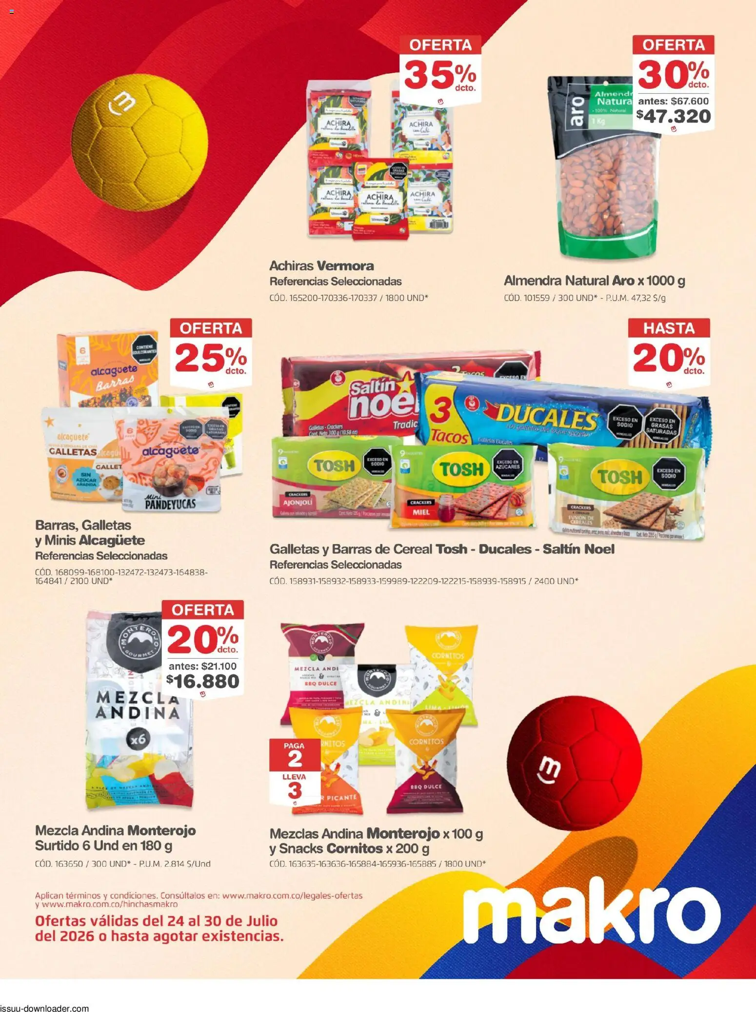 Makro revista - valida desde el 24/07/2026 | Página: 16 | Productos: Cereales, Almendra, Galletas, Azucar