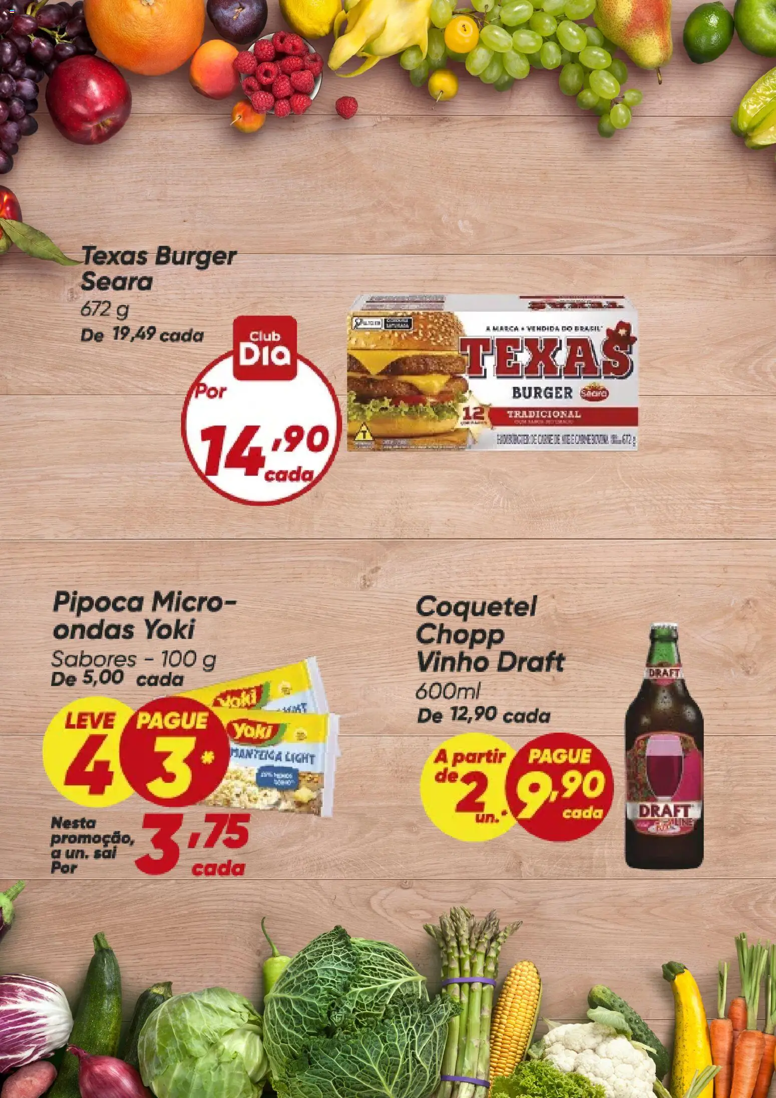 Dia Folheto - válido de 11.06.2026 | Página: 4 | Produtos: Manteiga, Vinho, Sal, Pipoca