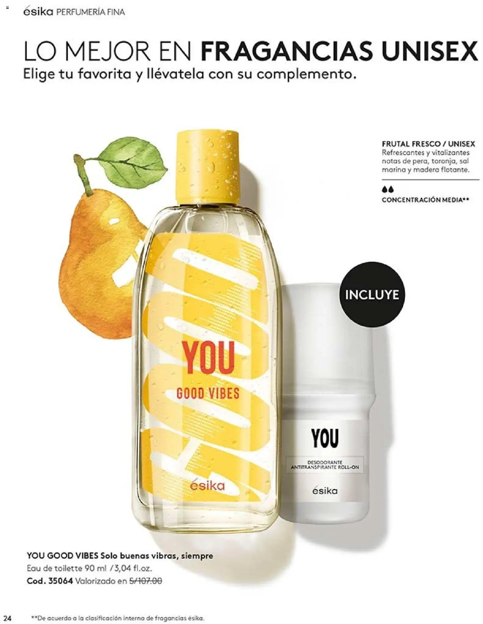 Catálogo Ésika válido desde 22/08/2026 | Página: 24 | Productos: Desodorante, Antitranspirante, Sal, EAU de Toilette