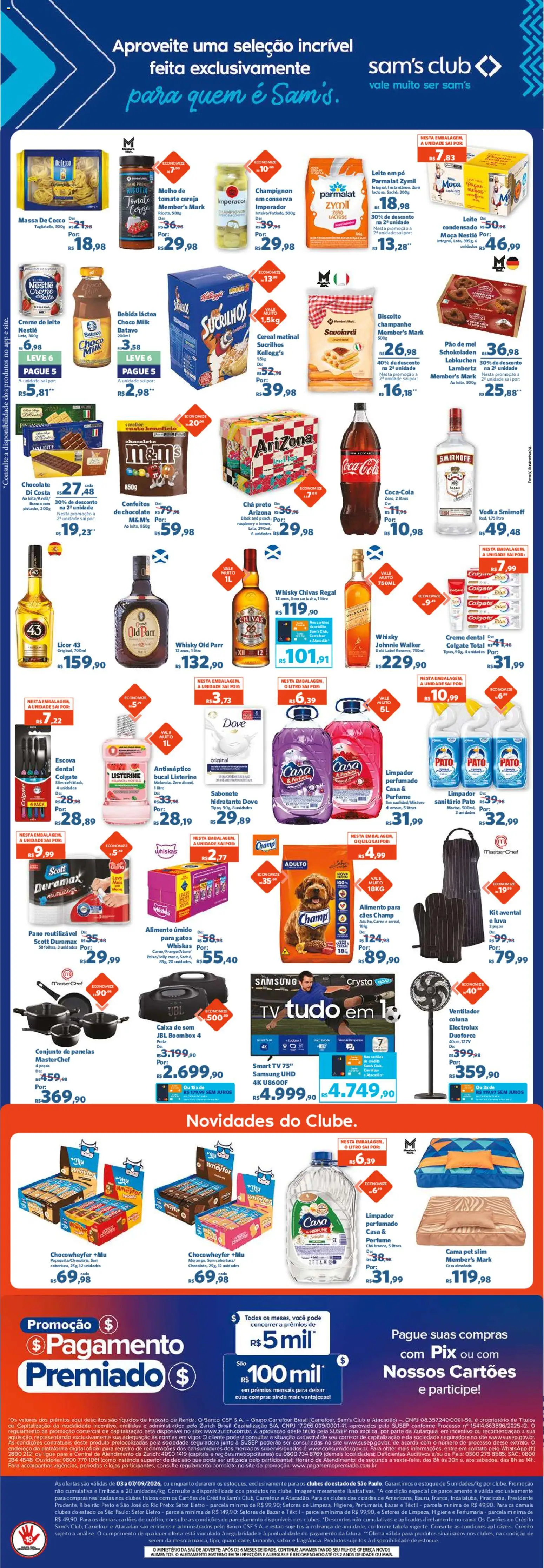 Sam's Club Folheto - válido de 03/09/2026 | Página: 2 | Produtos: Pó, Biscoito, Chá preto, Alimento úmido