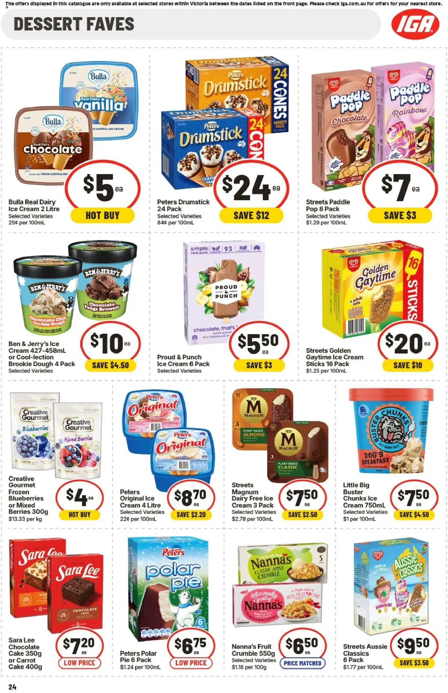 IGA catalogue - valid from 01/07/2026 | Page: 24 | Products: Plant, Dairy, Ice cream, Blueberries