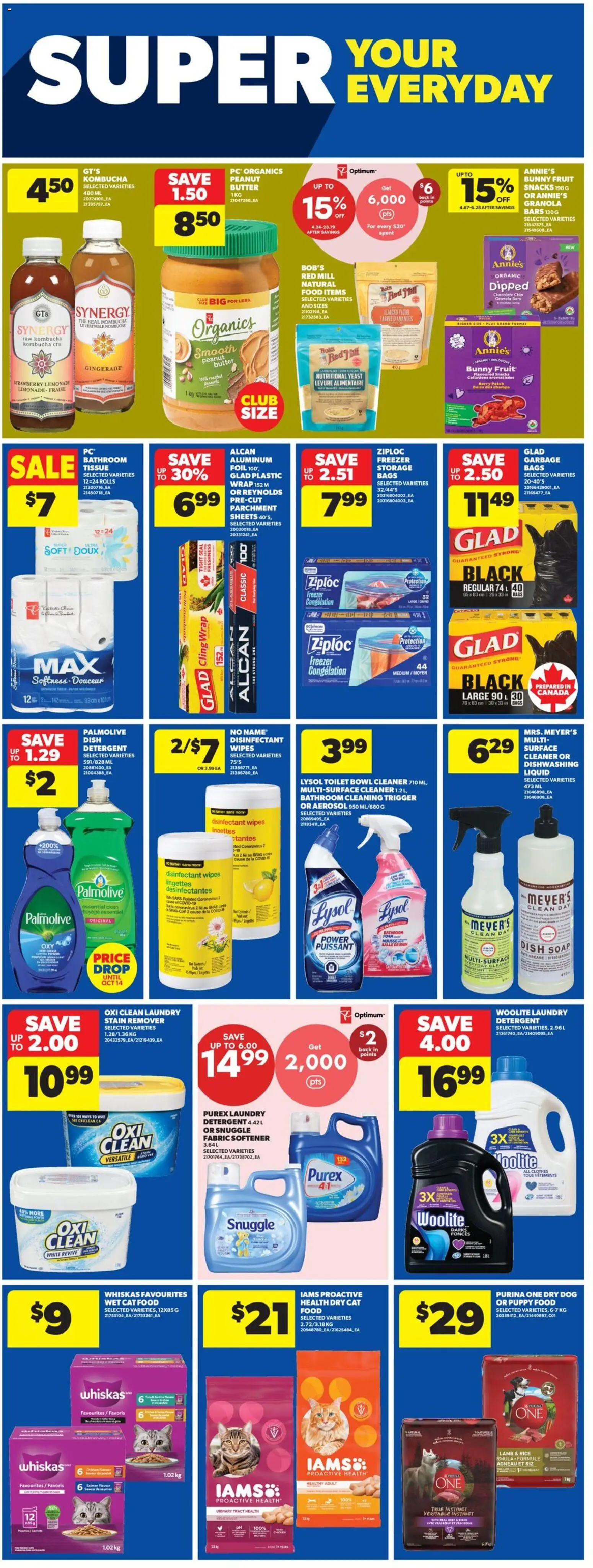 Real Canadian Superstore flyer valid from Sep 24, 2026 | Page: 18 | Products: Peanut butter, Fabric softener, Bed, Foil