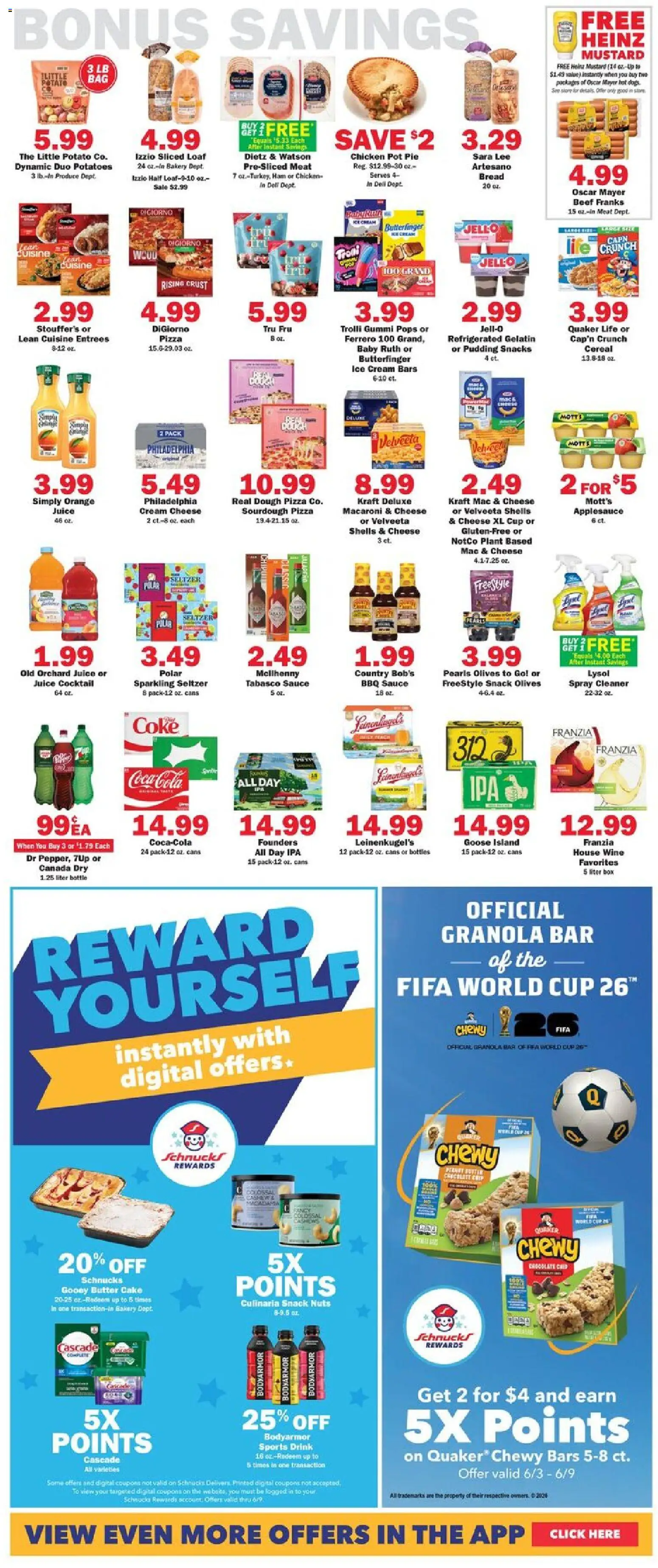 Schnucks Weekly Ad - valid from 03.06.2026 | Page: 5 | Products: Bakery, Butter, Juice, Cream