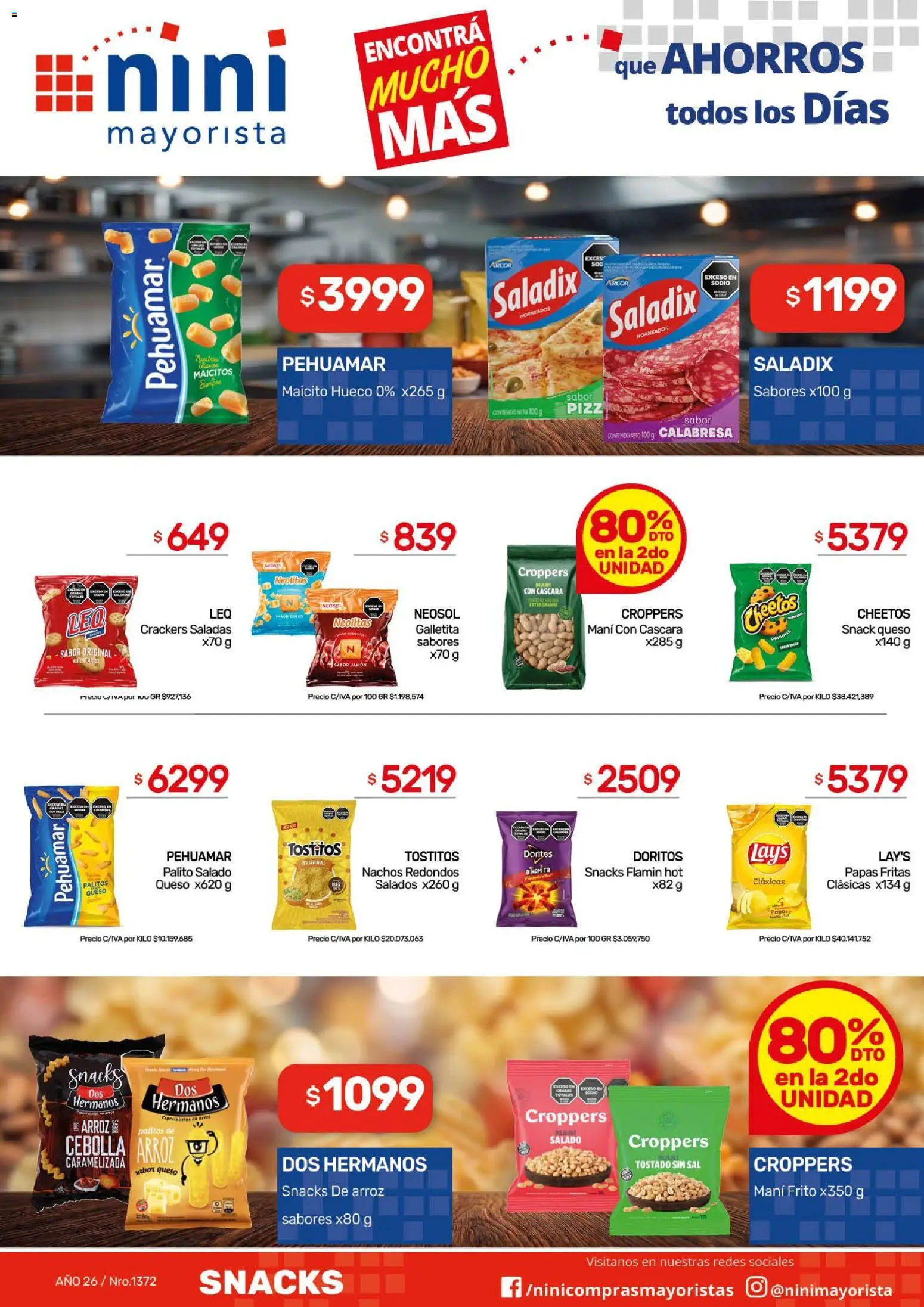 NINI Mayorista ofertas │ válido desde el 10/08/2026 | Página: 23 | Productos: Sal, Mani, Papas, Arroz