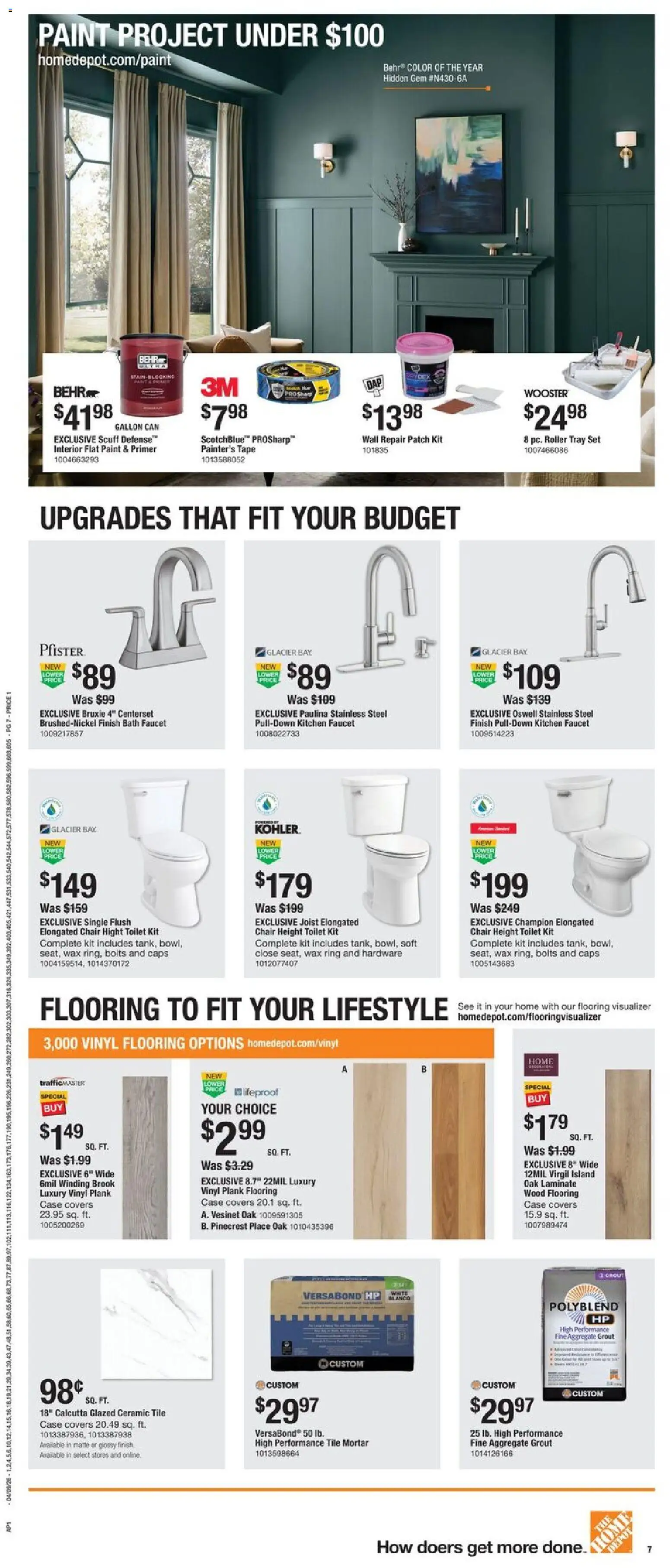 Home Depot Black Friday - valid from 09.04.2026 | Page: 7 | Products: Chair, Bolts, Ring, Kitchen Faucet