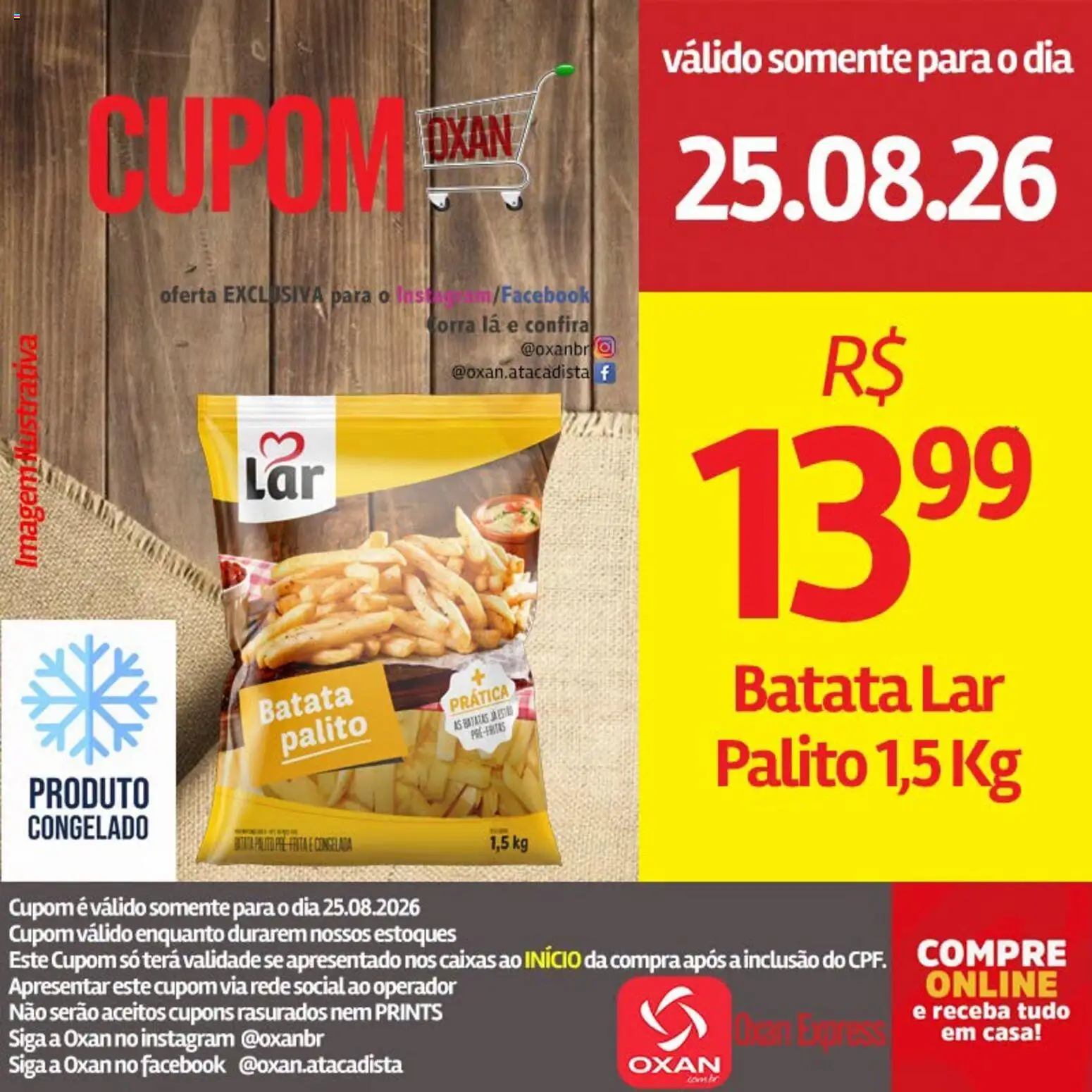 Oxan Atacadista Folheto - válido de 25/08/2026 | Página: 9 | Produtos: Batatas, Batata