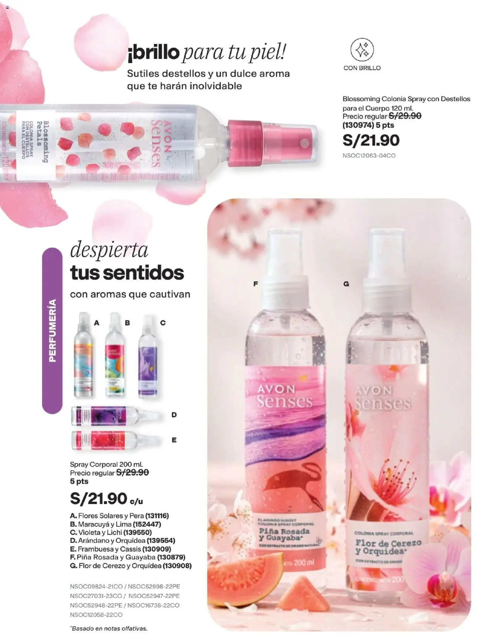 Catálogo Avon válido desde 15/09/2026 | Página: 73 | Productos: Orquídea, Té, Piña, Lima