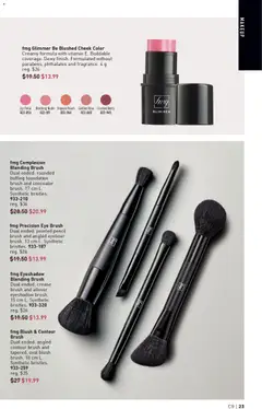 Preview of fmg Blush & Contour Brush, Dual ended: angled contour brush and tapered, oval blush brush. 18 cm L. Synthetic bristles. from shop Avon valid from 23.04.2026 | Page: 23 | Products: Concealer, Blush, Brush, Eyeliner