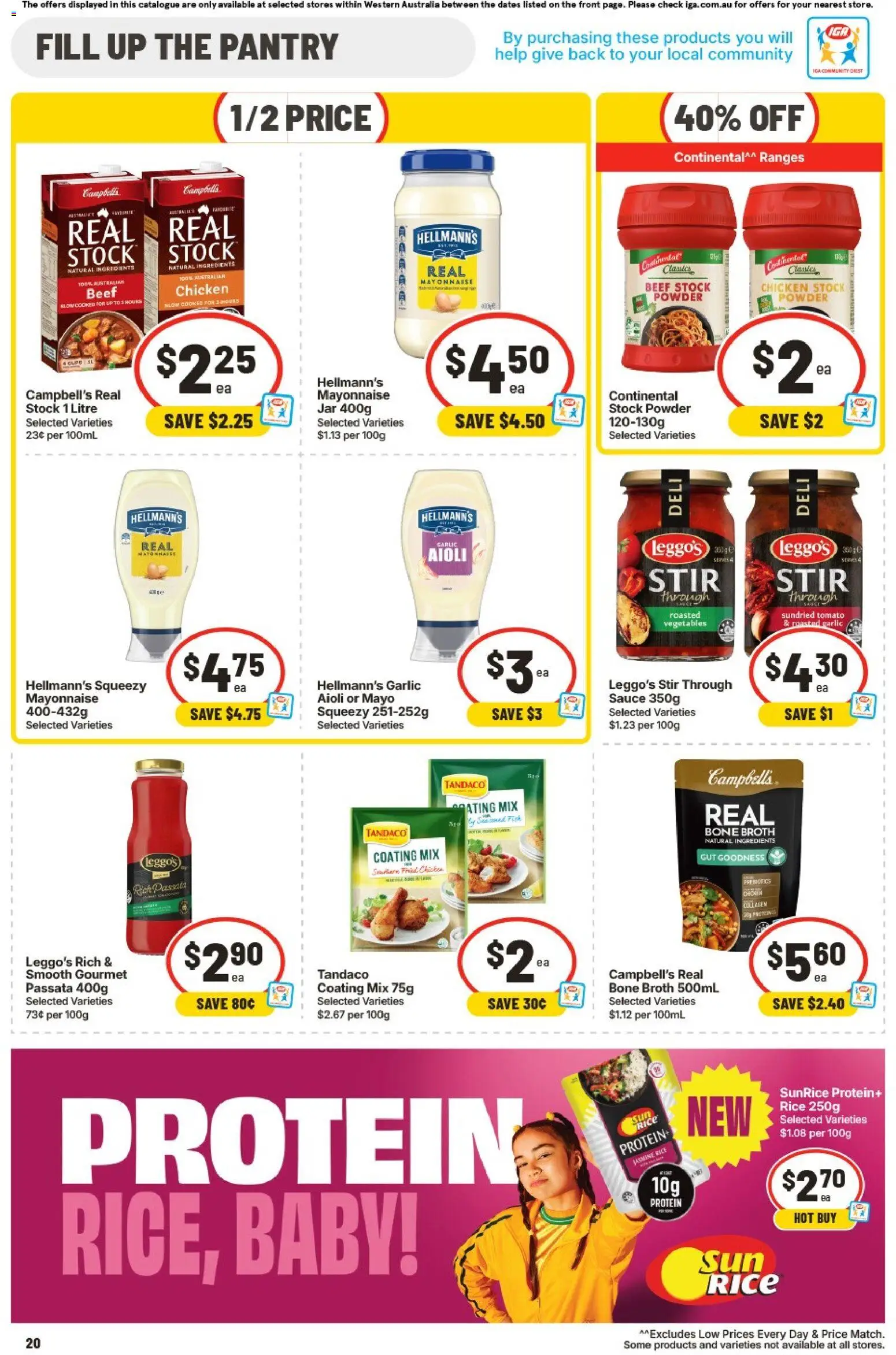 IGA catalogue - valid from 19/08/2026 | Page: 20 | Products: Jasmine rice, Chicken, Beef, Vegetables