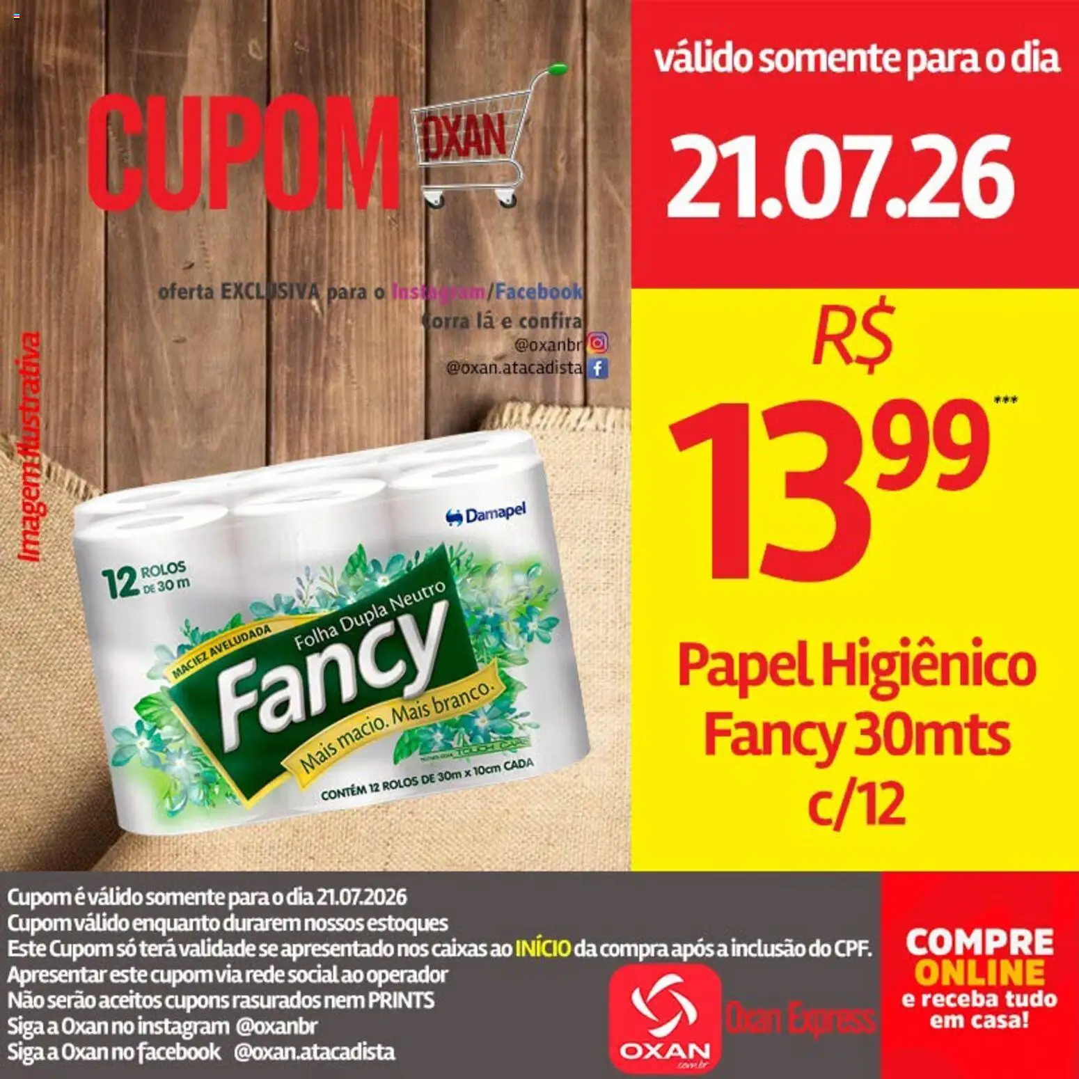 Oxan Atacadista Folheto - válido de 21/07/2026 | Página: 3 | Produtos: Papel higiênico