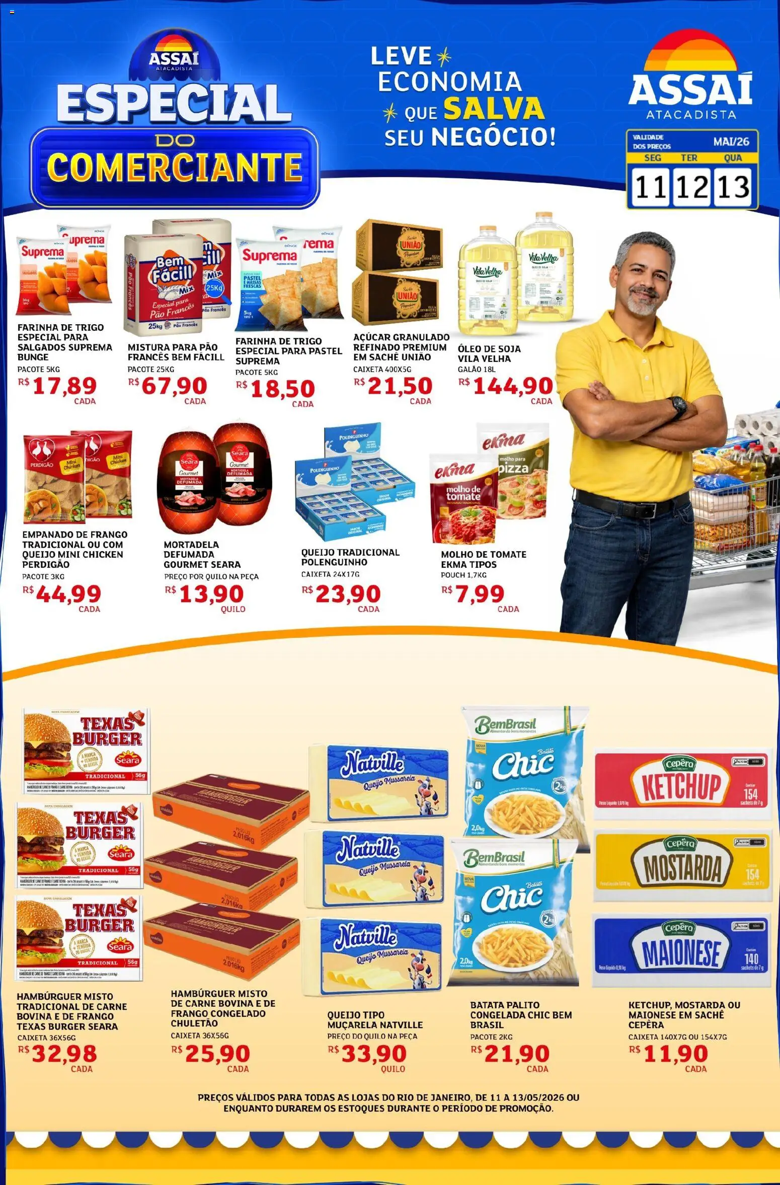 Assaí Atacadista Folheto - válido de 11.05.2026 | Página: 1 | Produtos: Óleo, Muçarela, Maionese, Mussarela