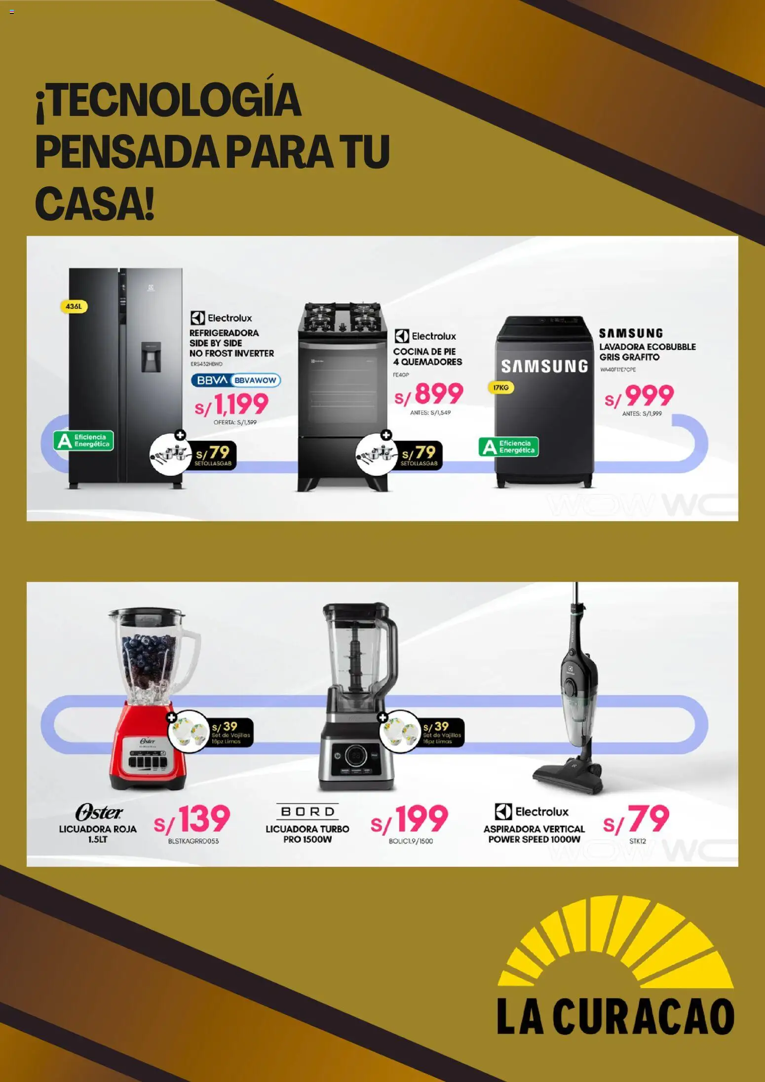 Catálogo La Curacao válido desde 13/07/2026 | Página: 3 | Productos: Lavadora, Cocina, Aspiradora, Licuadora