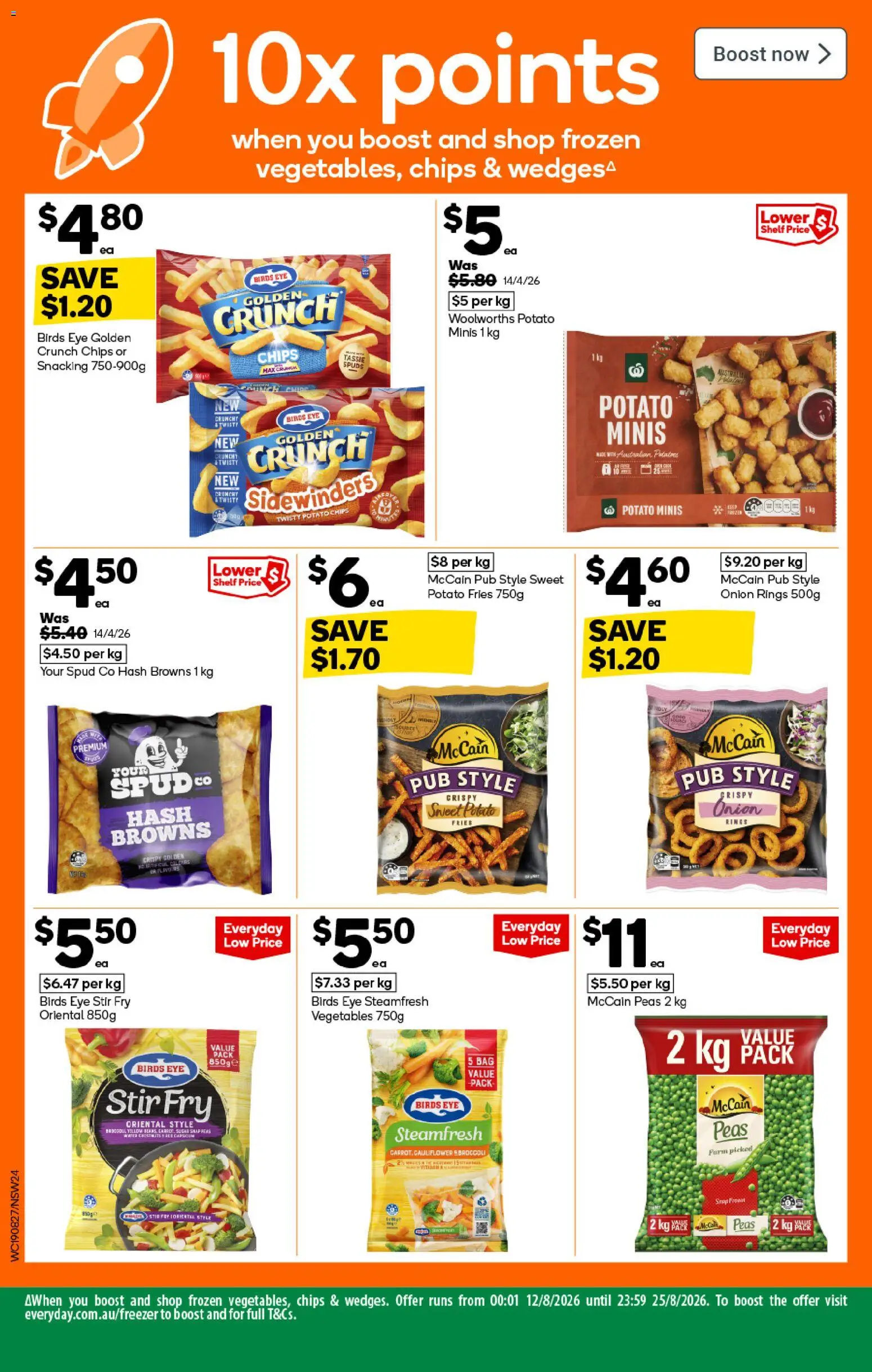 Woolworths catalogue - valid from 19/08/2026 | Page: 24 | Products: Fries, Broccoli, Onion, Bag