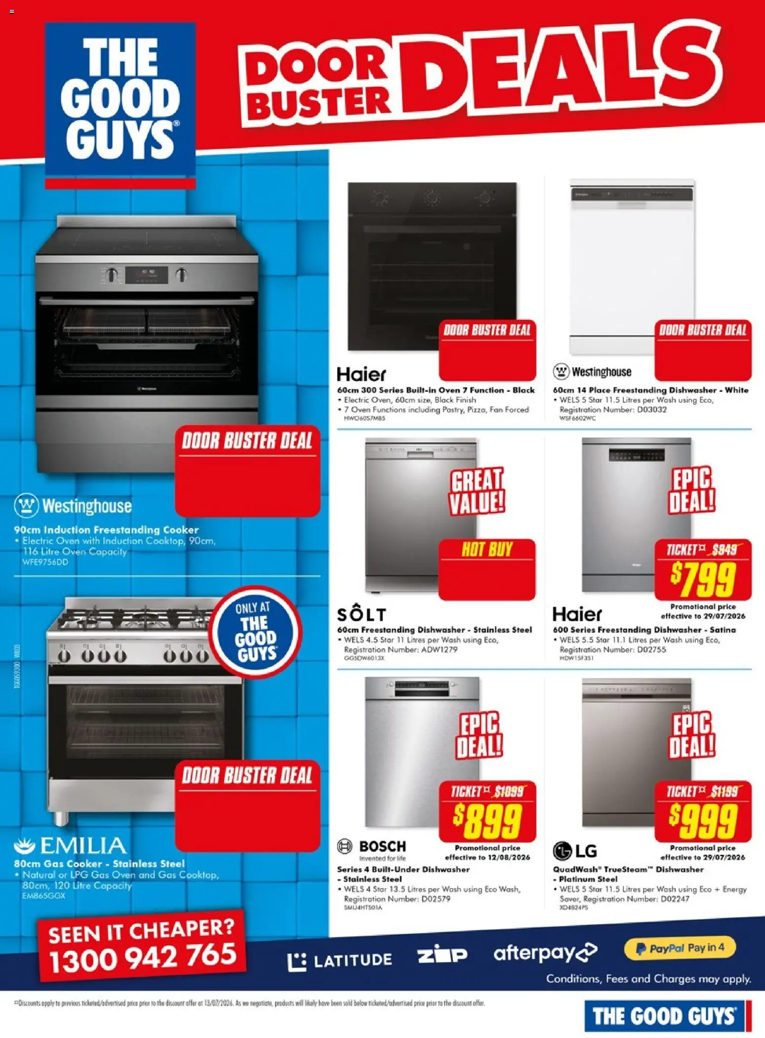 The Good Guys catalogue - valid from 16/07/2026 | Page: 12 | Products: Door, Oven, Dishwasher, Fan