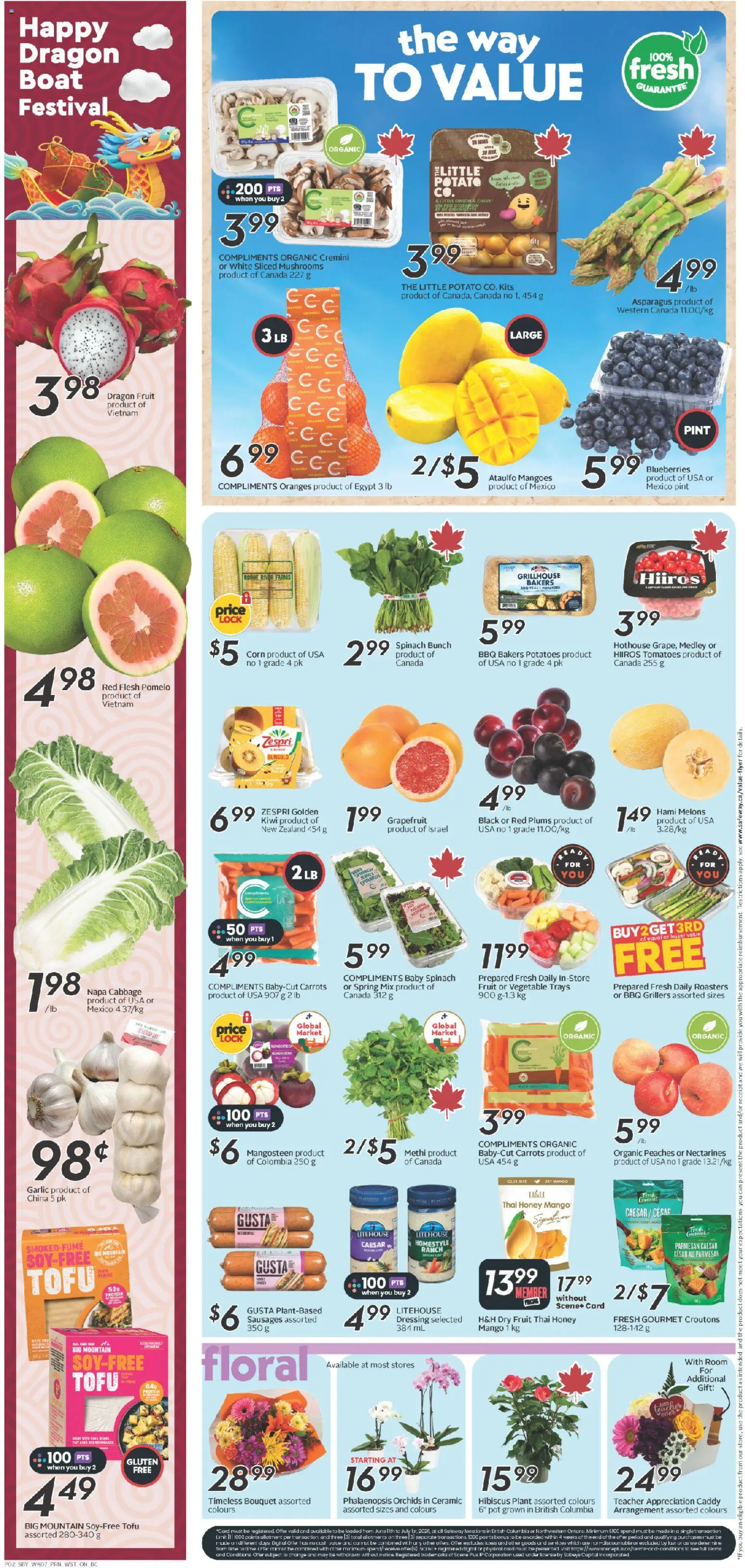 Safeway flyer valid from 11.06.2026 | Page: 5 | Products: Kiwi, Potatoes, Oranges, Tomatoes