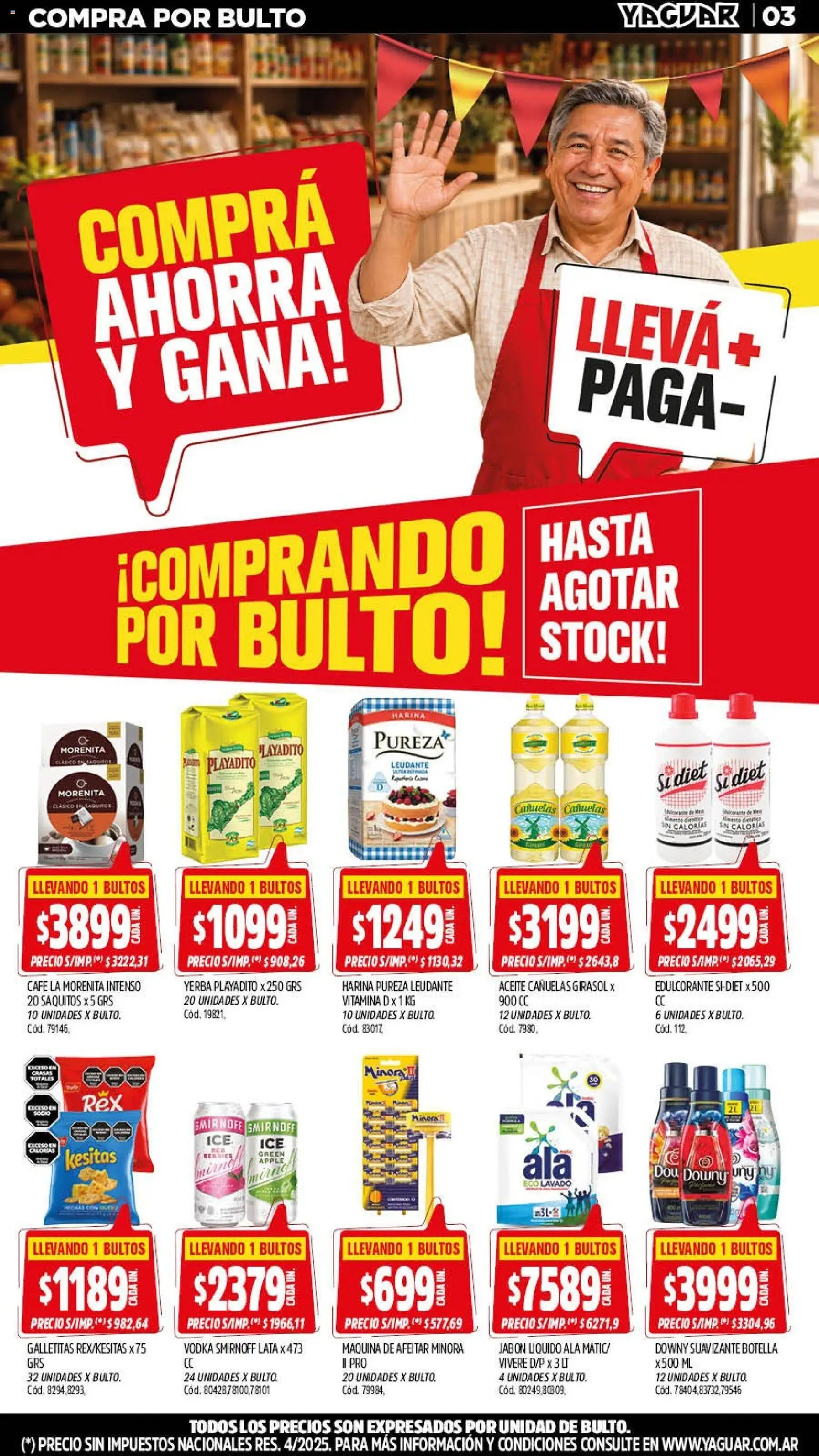 Yaguar - Oferta Semanal Mar del Plata │ válido desde el 07/09/2026 | Página: 3 | Productos: Galletitas, Harina, Yerba, Aceite