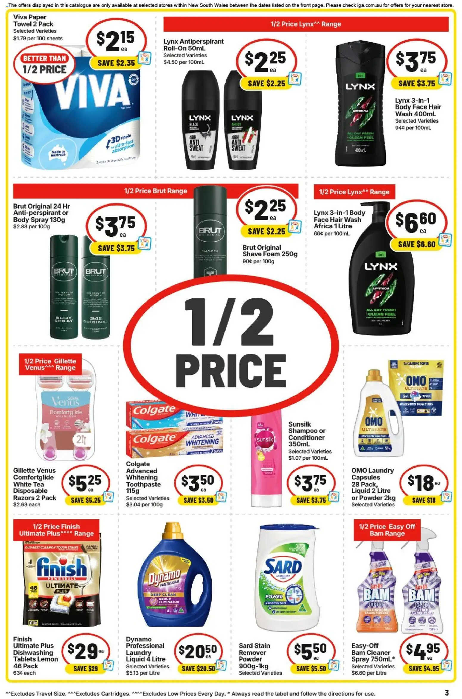 IGA catalogue - valid from 05/08/2026 | Page: 4 | Products: Cleaner, Shampoo, Laundry, Razors