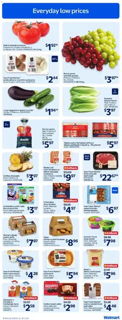 Preview of Walmart weekly flyer from shop Walmart valid from 04.06.2026 | Page: 3 | Products: Beef, Pizza, Chicken, Apples