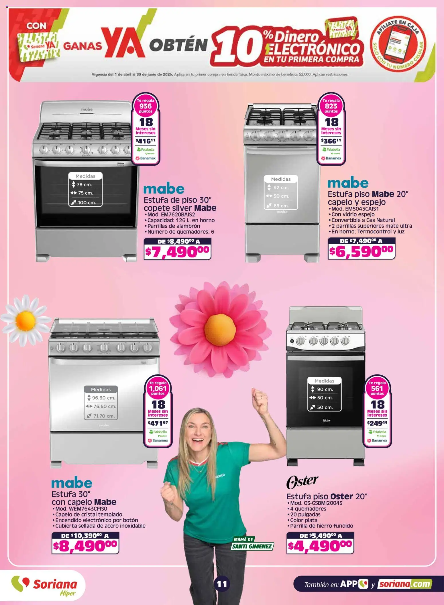 Nuevas ofertas de Soriana válidas en toda la República Mexicana desde el 30.04.2026. ¡Encuentra las mejores ofertas en Soriana folleto! | Página: 12 | Productos: Horno, Mate, Té, Espejo