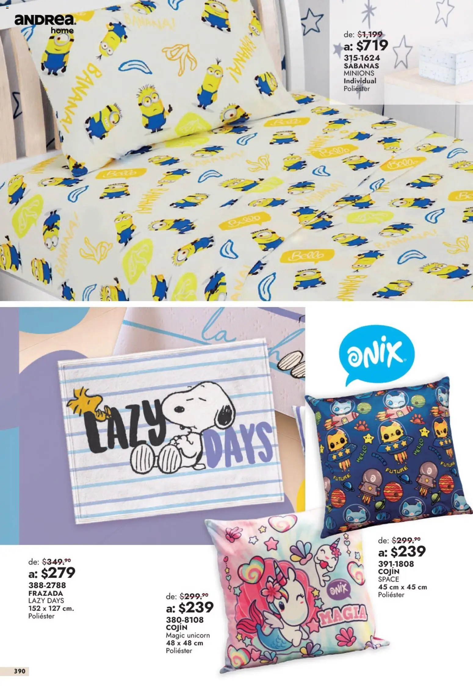 Nuevas ofertas de Andrea válidas en toda la República Mexicana desde el 13/09/2026. ¡Encuentra las mejores ofertas en Andrea catálogo Outlet! | Página: 390 | Productos: Sabanas