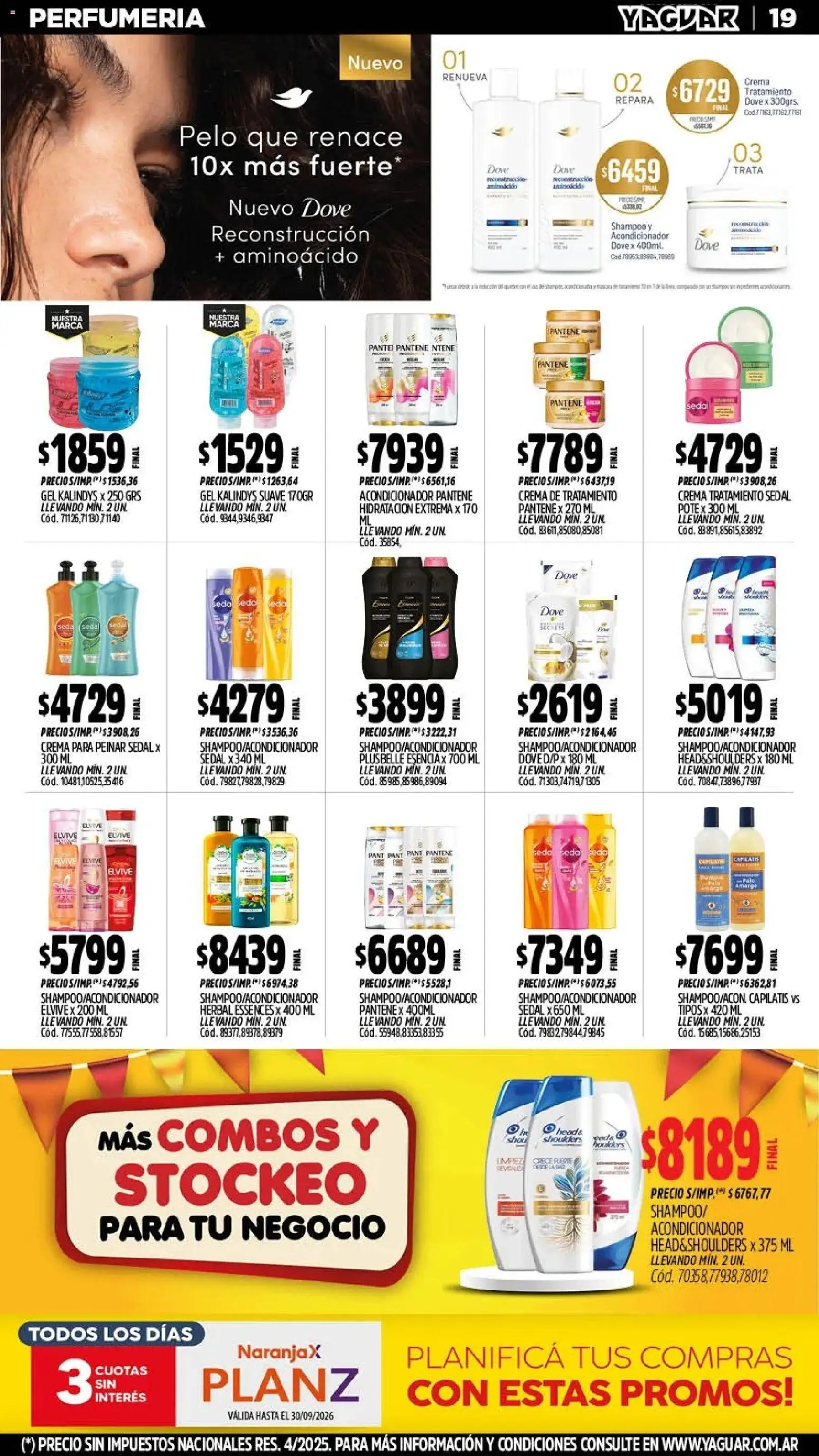 Yaguar - Oferta Semanal Mar del Plata │ válido desde el 21/09/2026 | Página: 19 | Productos: Shampoo, Acondicionador, Crema