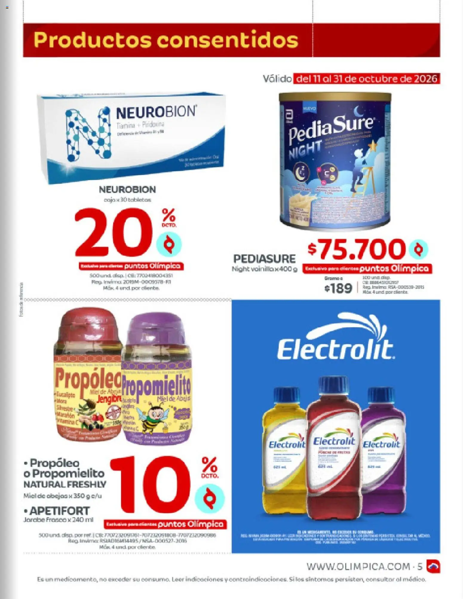 Olímpica revista - valida desde el 01/10/2026 | Página: 5 | Productos: Frasco, Jengibre, Caja