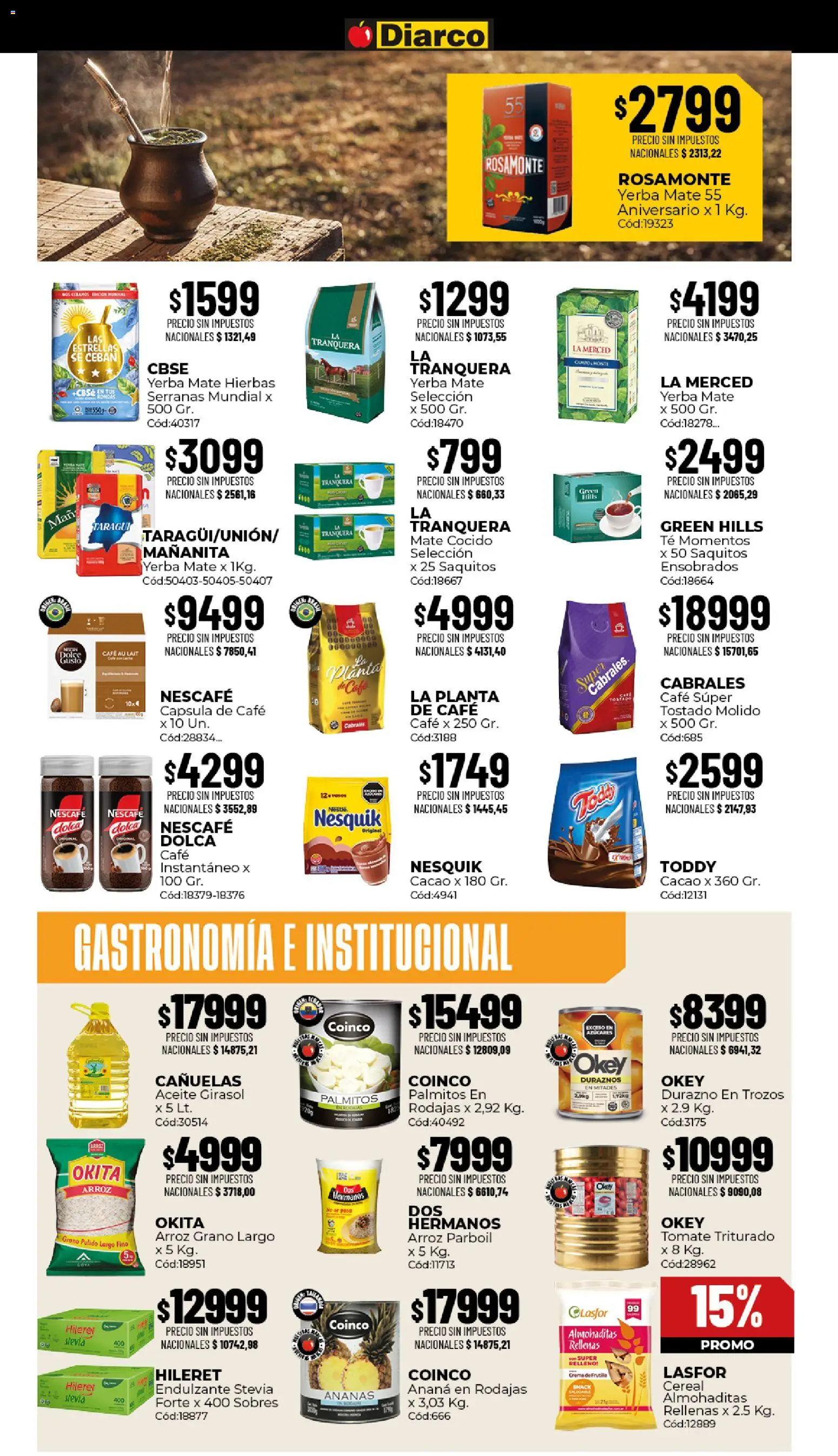 Diarco - Ofertas Santiago Del Estero │ válido desde el 24/08/2026 | Página: 4 | Productos: Hierbas, Aceite, Ananá, Duraznos