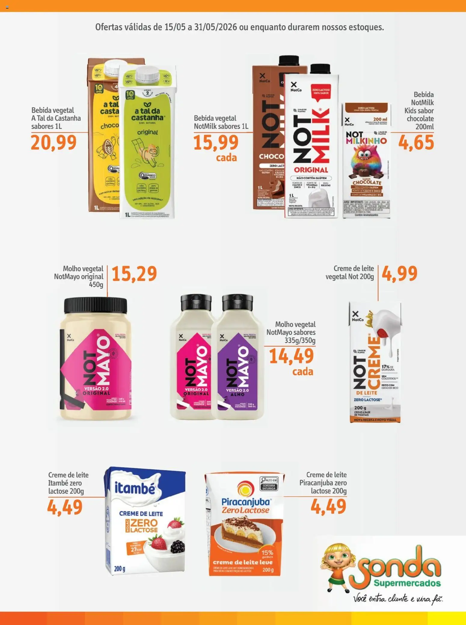 Sonda Folheto - válido de 15.05.2026 | Página: 5 | Produtos: Leite, Chocolate, Base, Creme