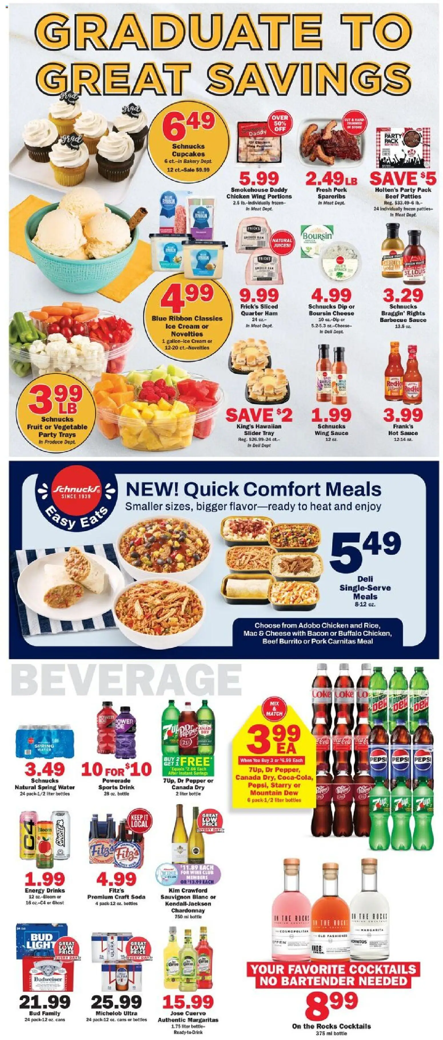 Schnucks Weekly Print Ad - MO - valid from 13.05.2026 | Page: 3 | Products: Wine, Cream, Water, Sauce