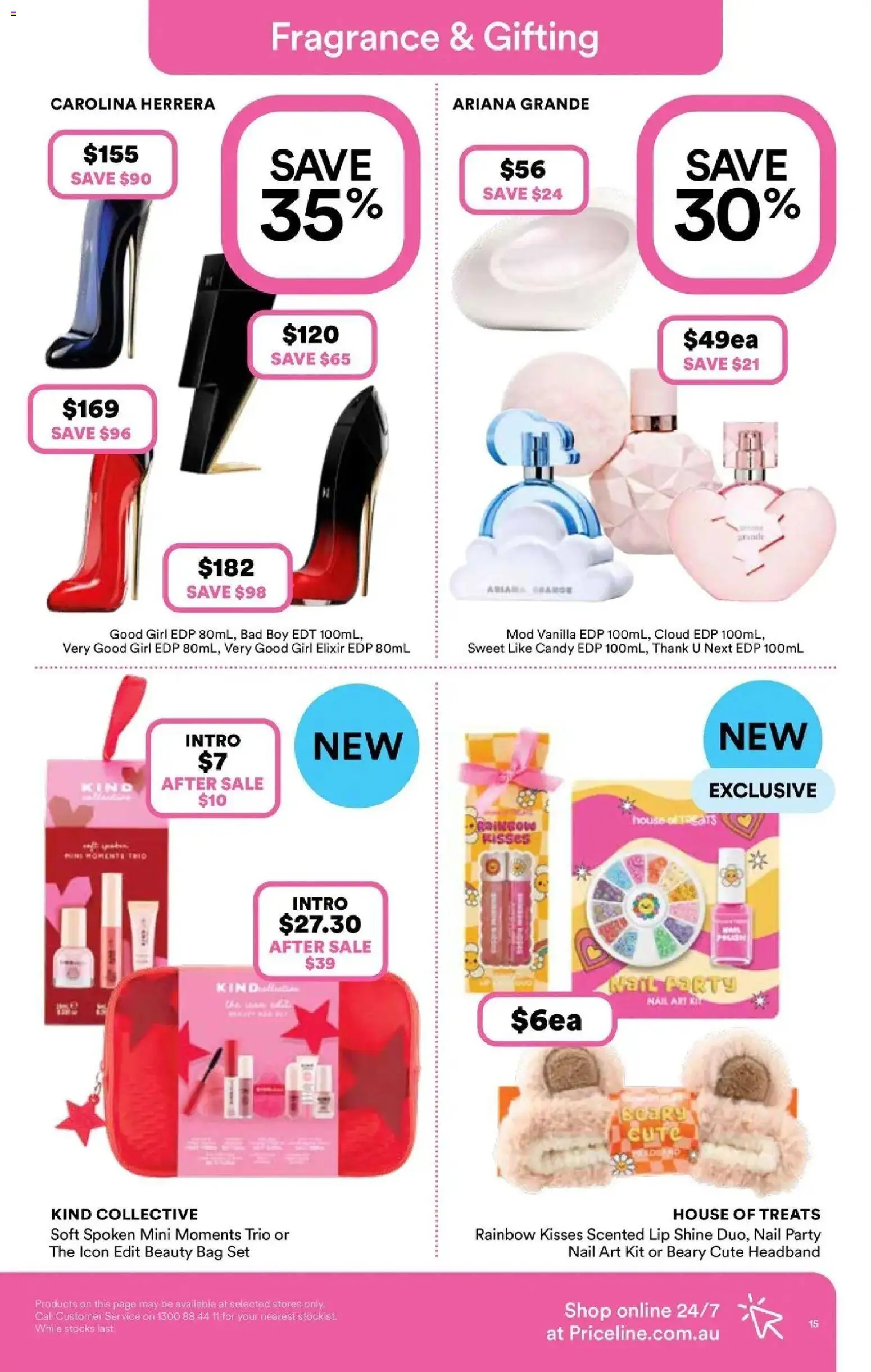 Priceline Pharmacy catalogue Sydney - 10/09/2026 > weekly / monthly specials | Page: 15 | Products: Fragrance, Headband, Bag, Vanilla