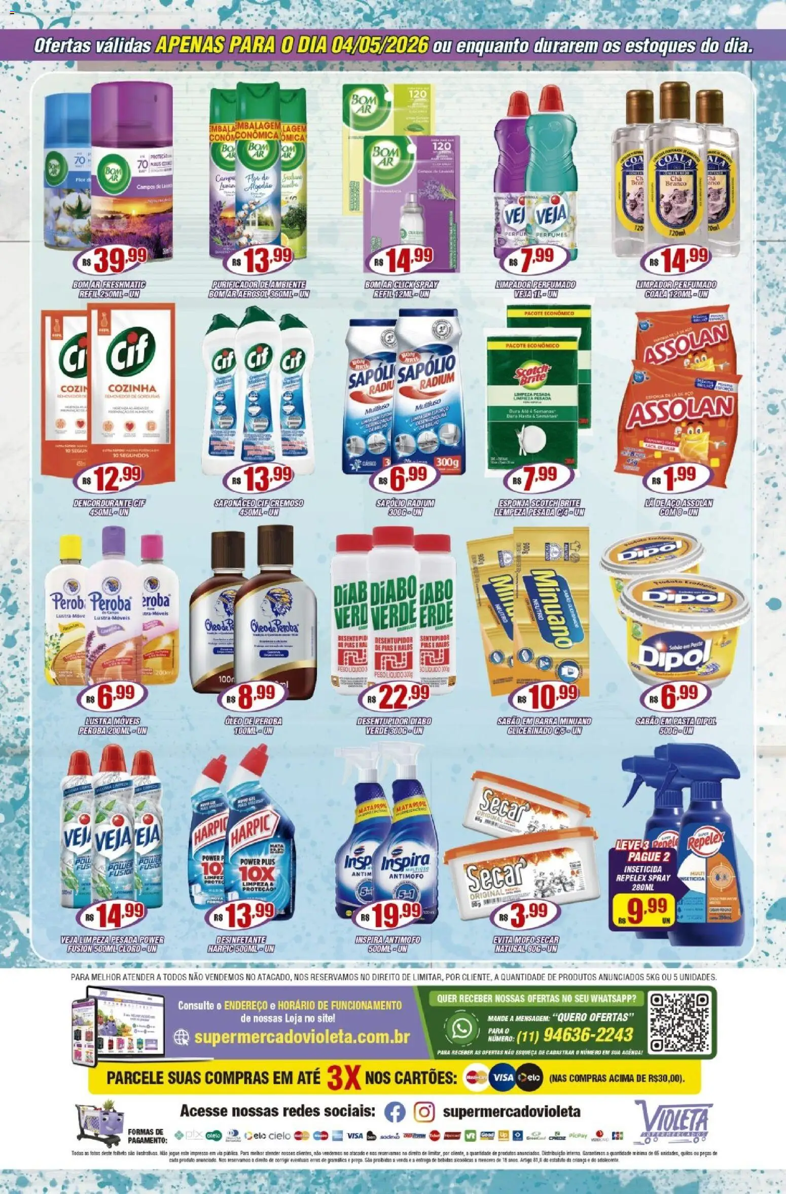 Violeta Supermercados - Ofertas da semana de 04/05/2026 ? Não perca as melhores promoções! | Brasil
