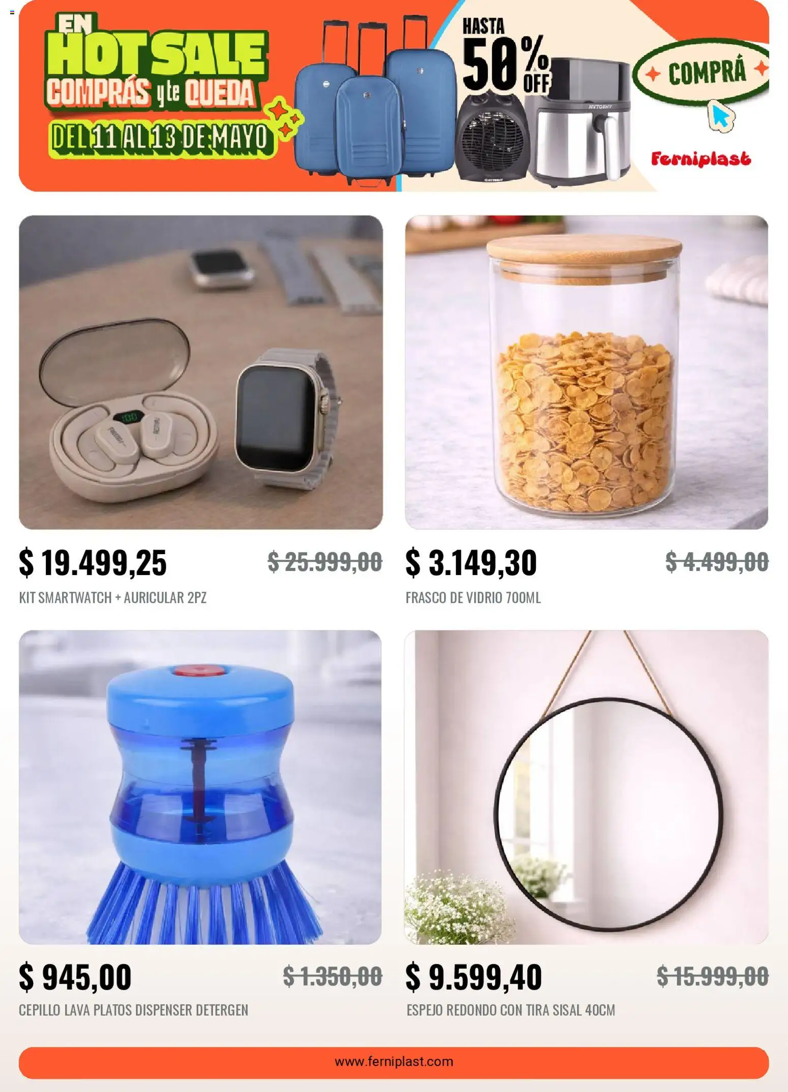Ferniplast - Hot Sale │ válido desde el 11.05.2026 | Página: 2 | Productos: Espejo, Cepillo, Frasco