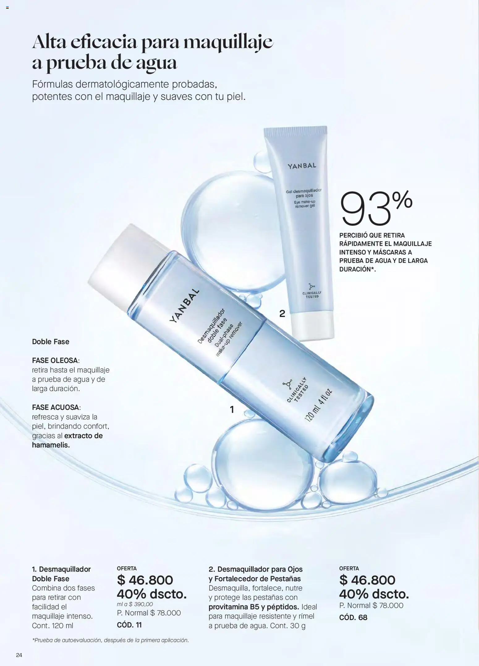 Yanbal revista - valida desde el 20/06/2026 | Página: 24 | Productos: Agua, Maquillaje