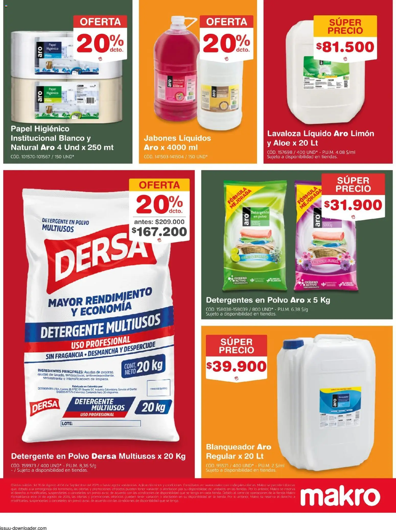 Makro revista - valida desde el 31/08/2026 | Página: 6 | Productos: Ingredientes, Blanqueador, Fragancia, Polvo