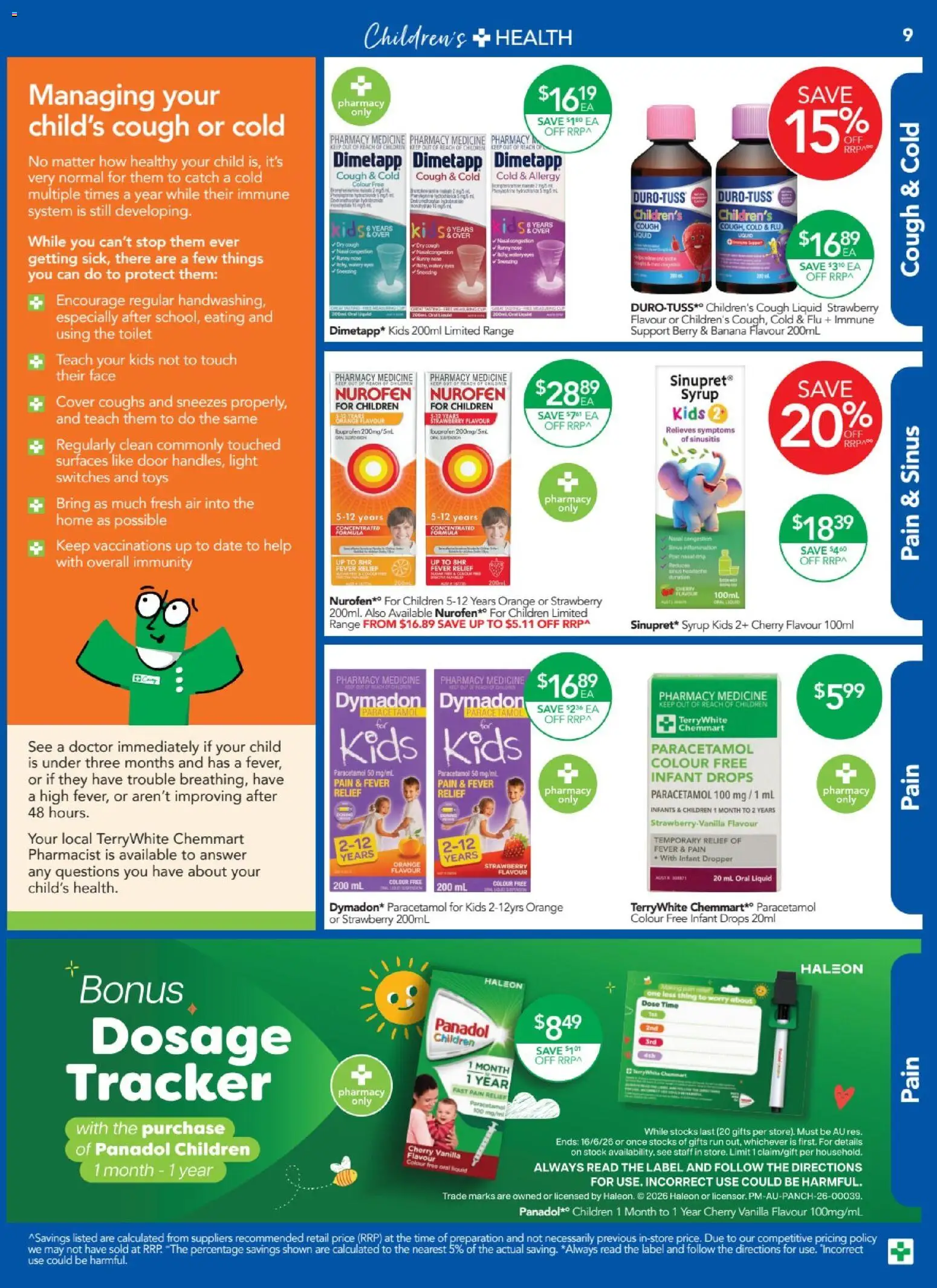 Terry White catalogue - valid from 28.05.2026 | Page: 10 | Products: Toilet, Light, Runny nose, Pain relief