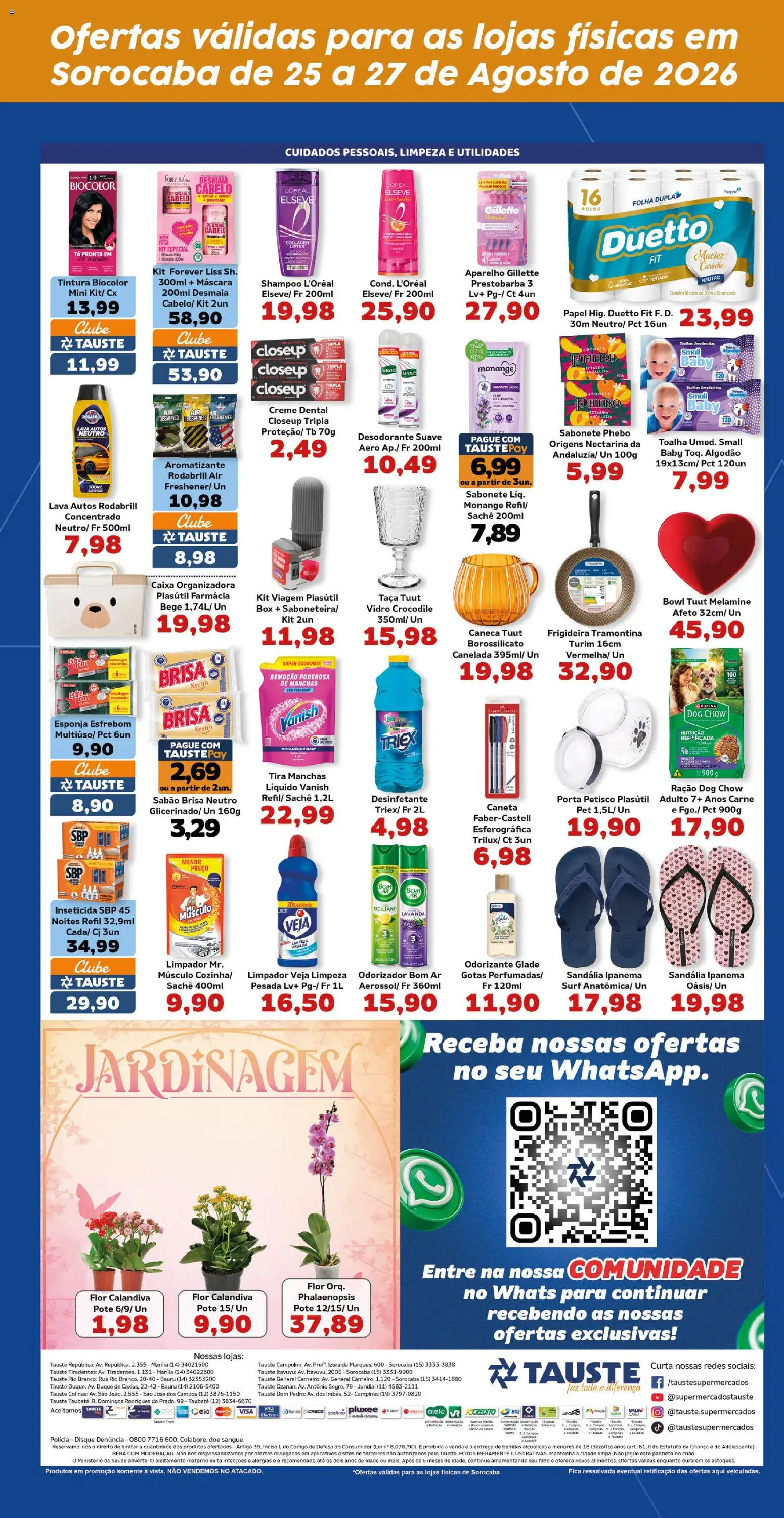 Tauste Folheto - válido de 25/08/2026 | Página: 5 | Produtos: Frigideira, Saquê, Bebidas, Creme