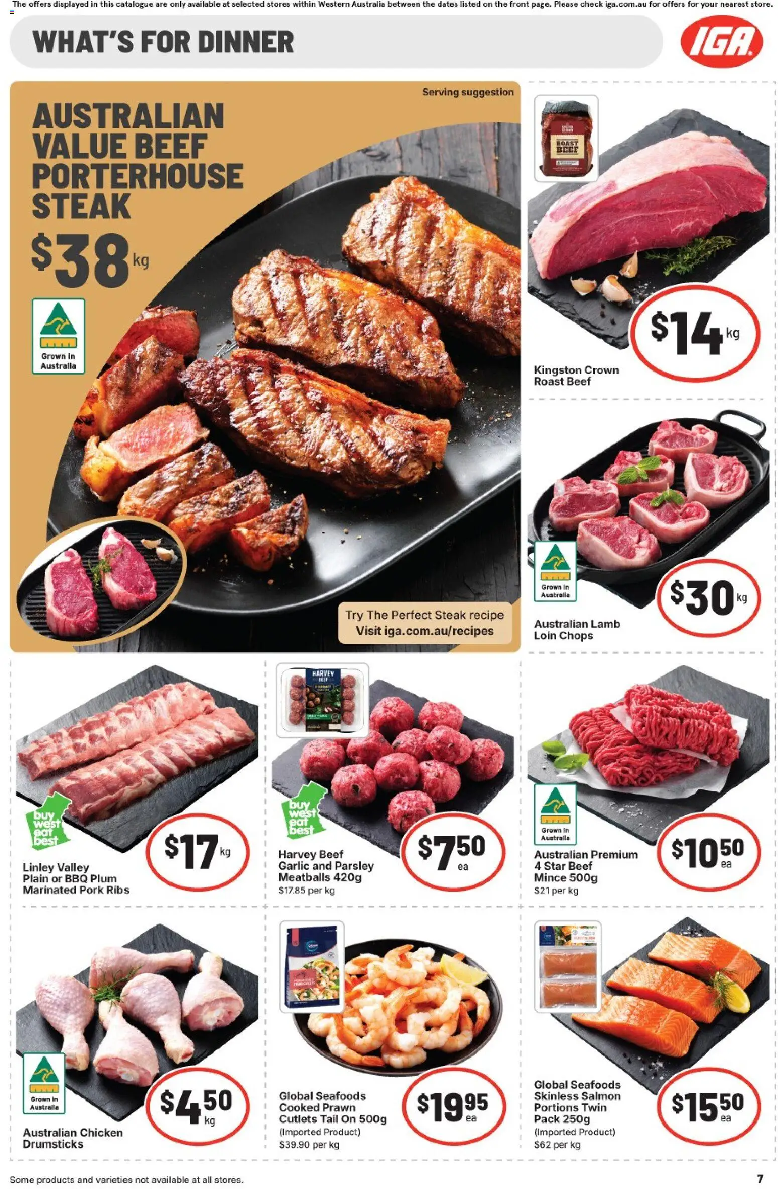 IGA catalogue - valid from 27.05.2026 | Page: 7 | Products: Pork, Lamb, Salmon, Parsley