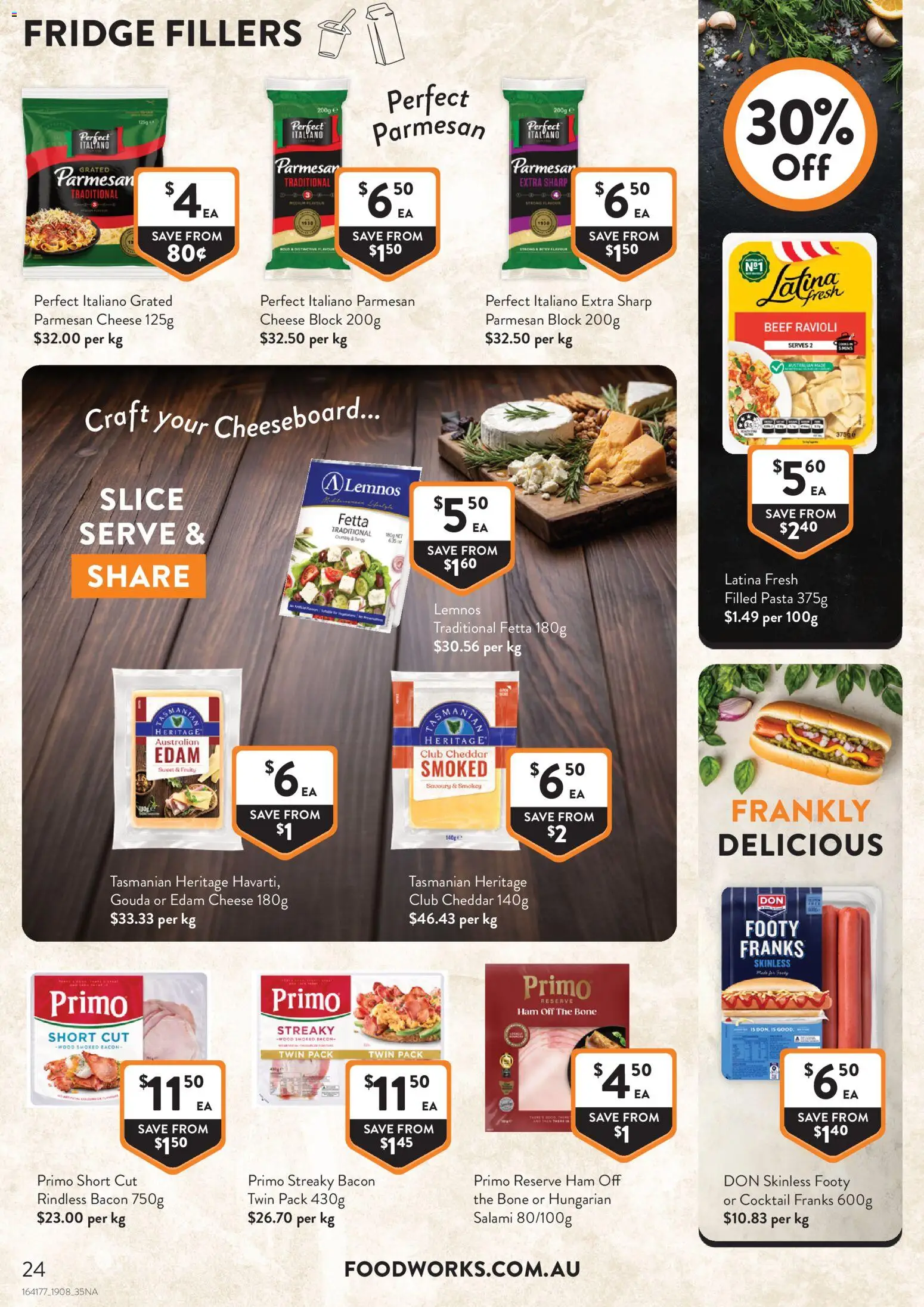 Foodworks catalogue - valid from 18/08/2026 | Page: 24 | Products: Gouda, Salami, Pasta, Cheddar