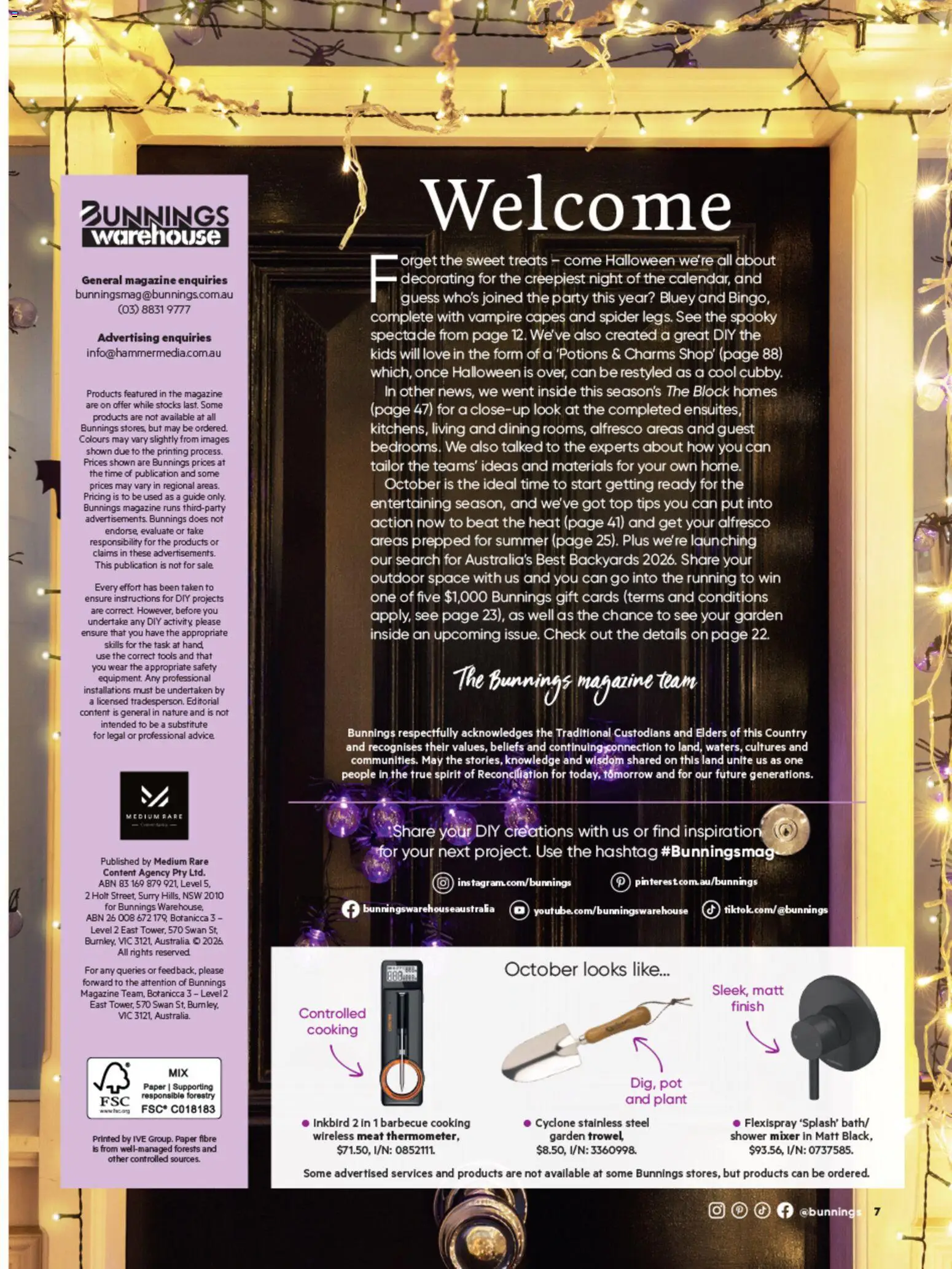 Bunnings Warehouse catalogue - valid from 01/10/2026 | Page: 7 | Products: Shower, Plant, Meat, Tools