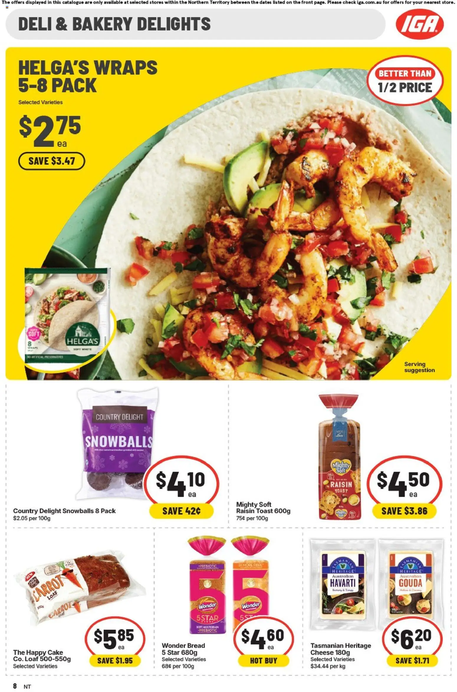 IGA catalogue - valid from 09/09/2026 | Page: 9 | Products: Cheese, Bread, Cake, Bakery