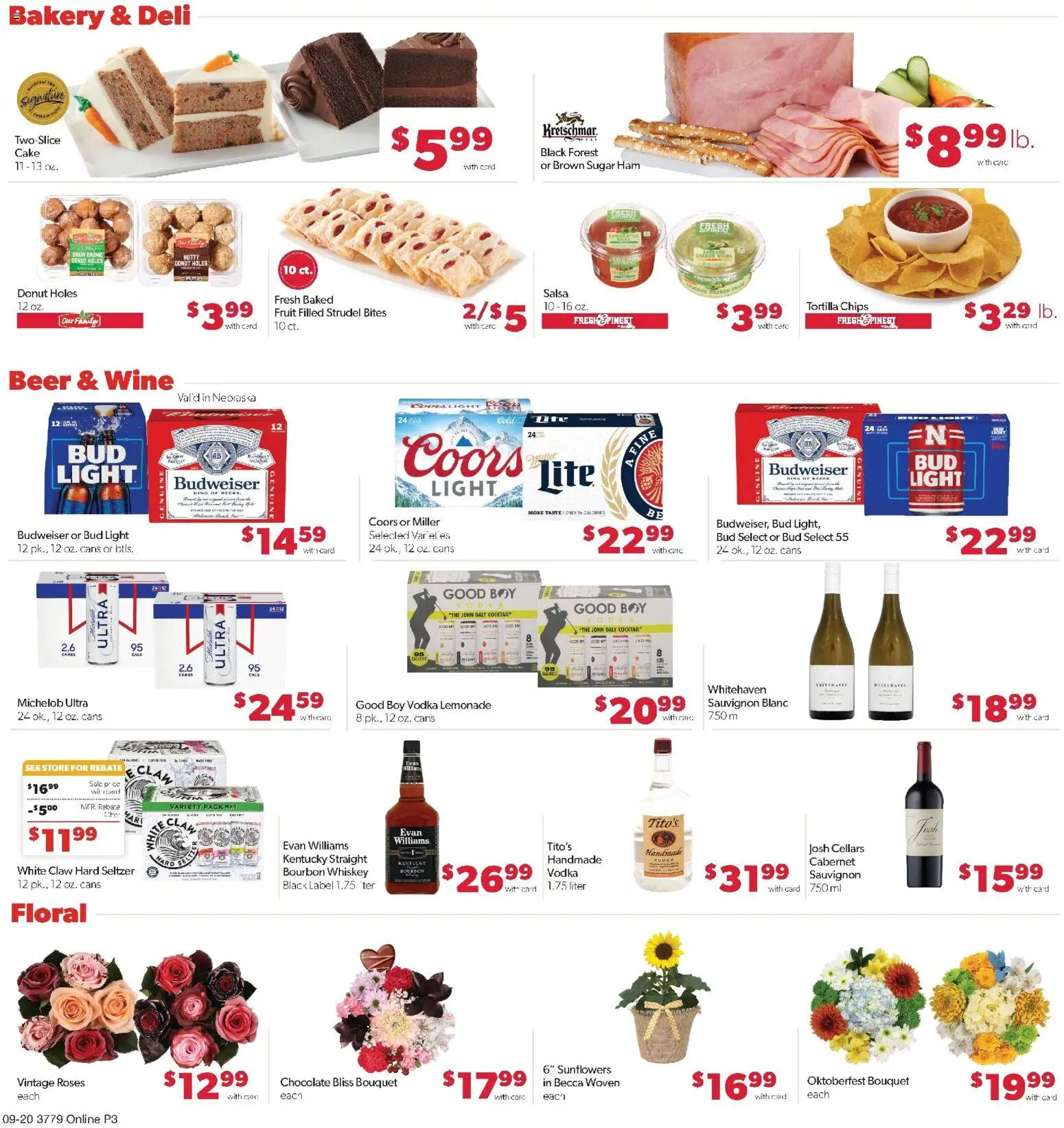 Family Fare Weekly Ad - NE - valid from 09/20/2026 | Page: 7 | Products: Bakery, Bourbon, Chips, Vodka