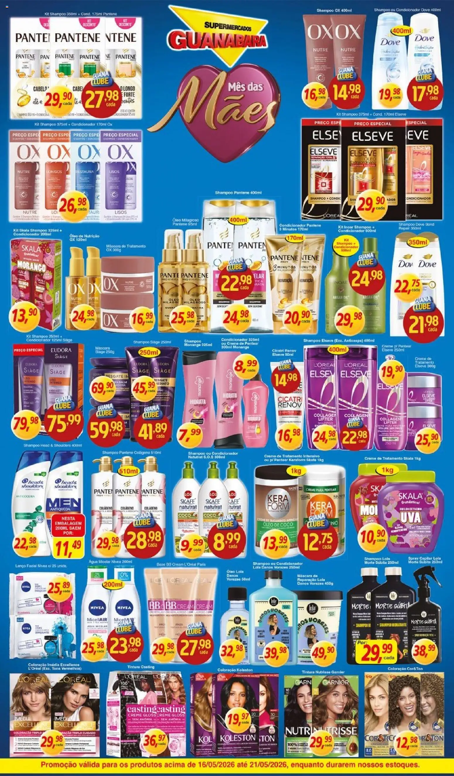 Supermercados Guanabara Folheto - válido de 16.05.2026 | Página: 10 | Produtos: Condicionador, Água micelar, Creme, Creme para pentear