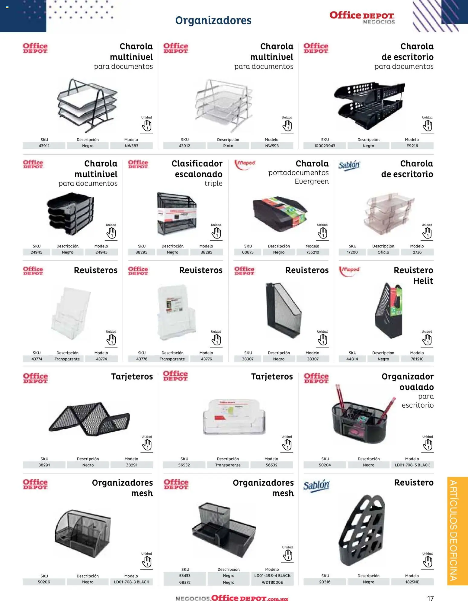 Nuevas ofertas de Office Depot válidas en toda la República Mexicana desde el 12/01/2026. ¡Encuentra las mejores ofertas en Office Depot catálogo 2026! | Página: 19 | Productos: Organizador, Escritorio