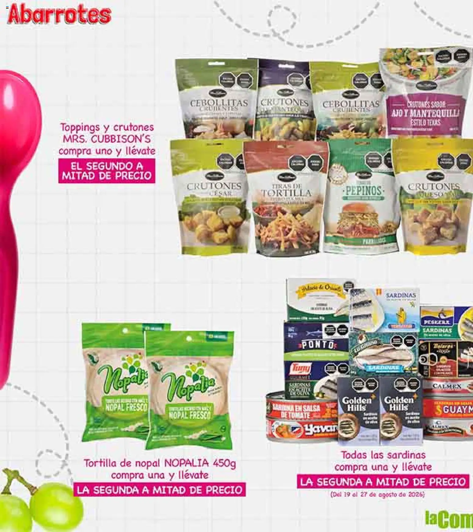 Nuevas ofertas de La Comer válidas en toda la República Mexicana desde el 19/08/2026. ¡Encuentra las mejores ofertas en La Comer folleto! | Página: 58 | Productos: Tomate, Ajo, Mantequilla, Sardinas